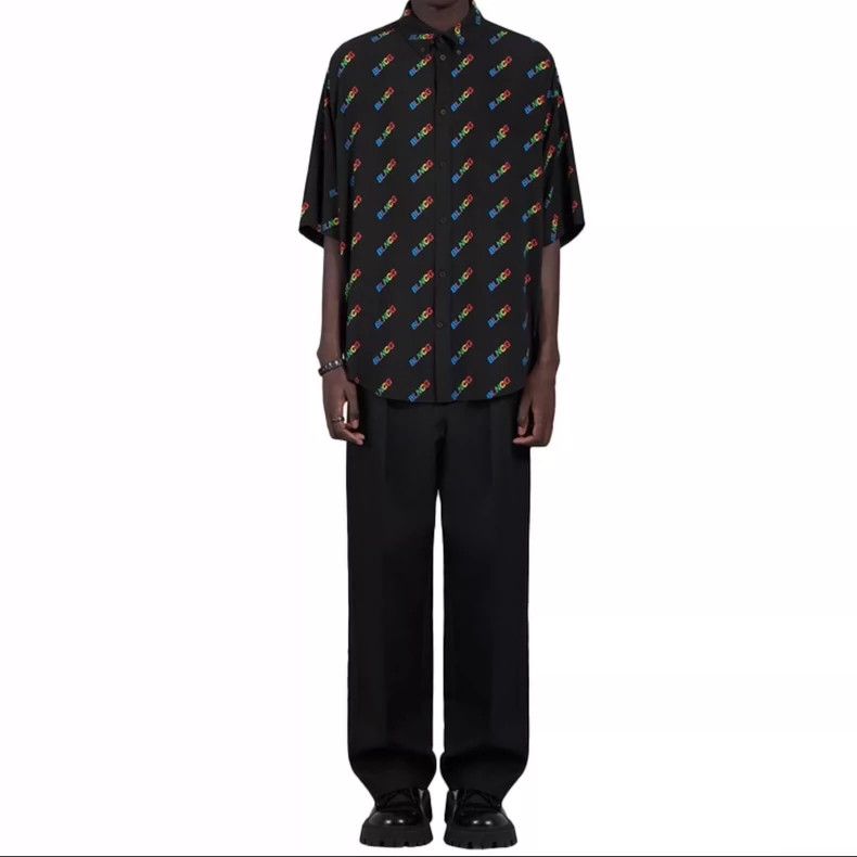 Balenciaga Balenciaga size 38 SS20 Short Sleeve Shirt with Colorful BL Size US S / EU 44-46 / 1 - 8 Thumbnail