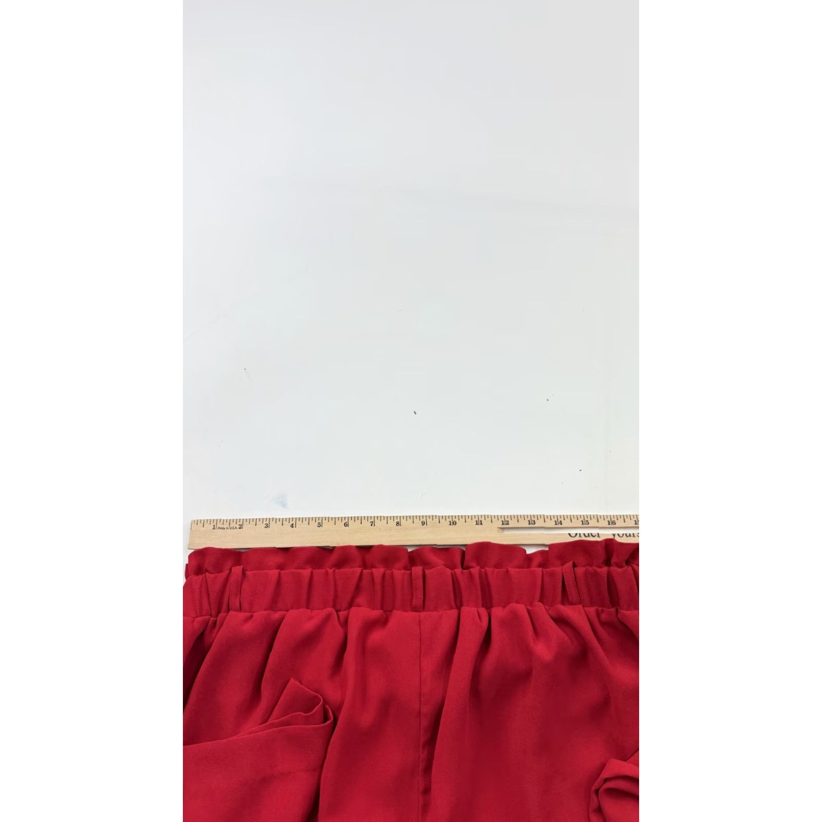 Vintage Lane Bryant Pants Womens 16 Red Pull On Elastic Waist Tapered Dressy Cropped Size 38" / US 16 / IT 52 - 5 Thumbnail