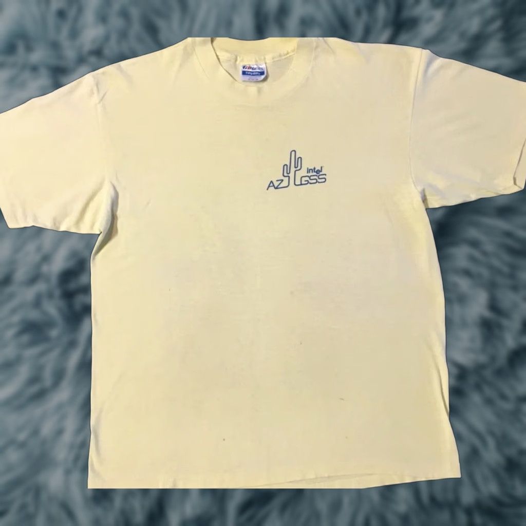 Vintage VINTAGE Intel Arizona Yellow Shirt M L 80s 90s Grunge California USA HP Punk Rock Tech T-Shirt Mens Size US M / EU 48-50 / 2 - 1 Thumbnail