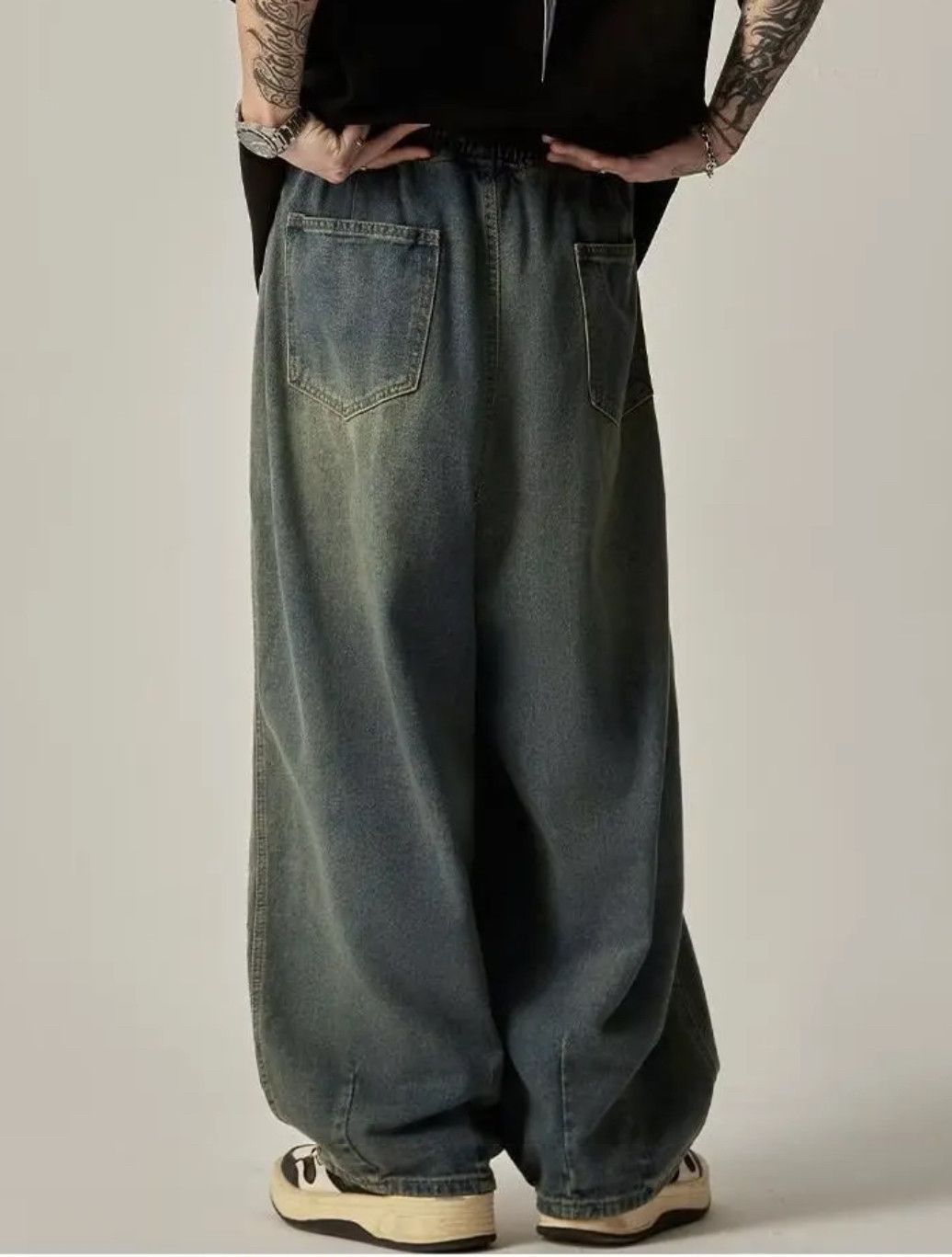 Japanese Brand Elastic waist casual straight trousers Size US 30 / EU 46 - 4 Thumbnail
