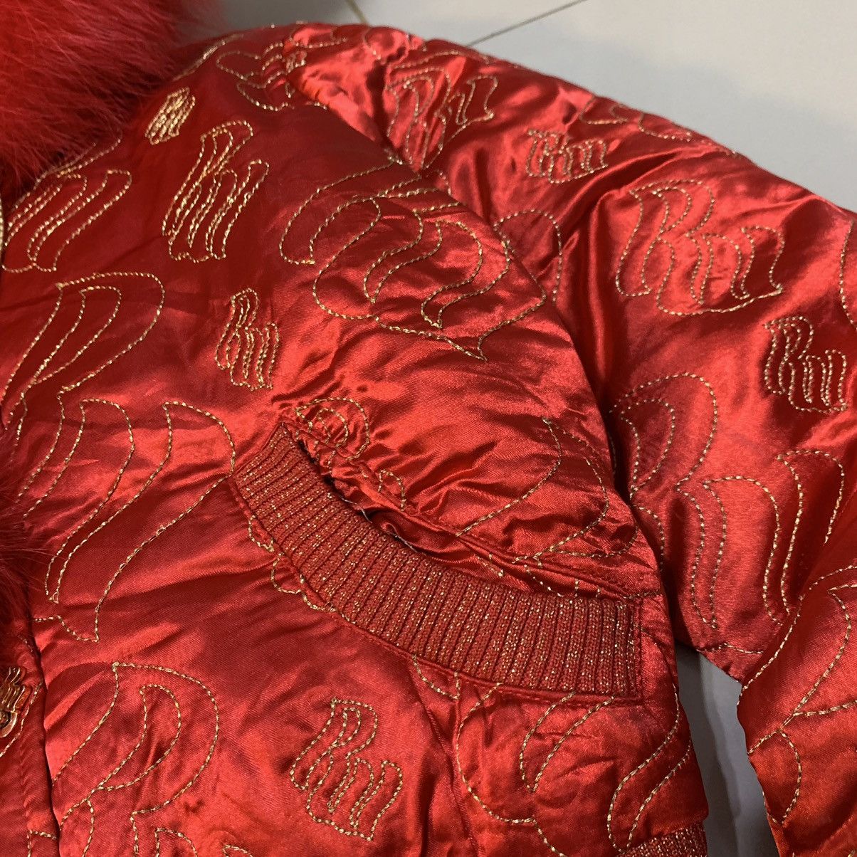 Rocawear Vtg Y2K Rocawear Jacket Embroidered Red Down Cropped Fur Size S / US 4 / IT 40 - 5 Thumbnail