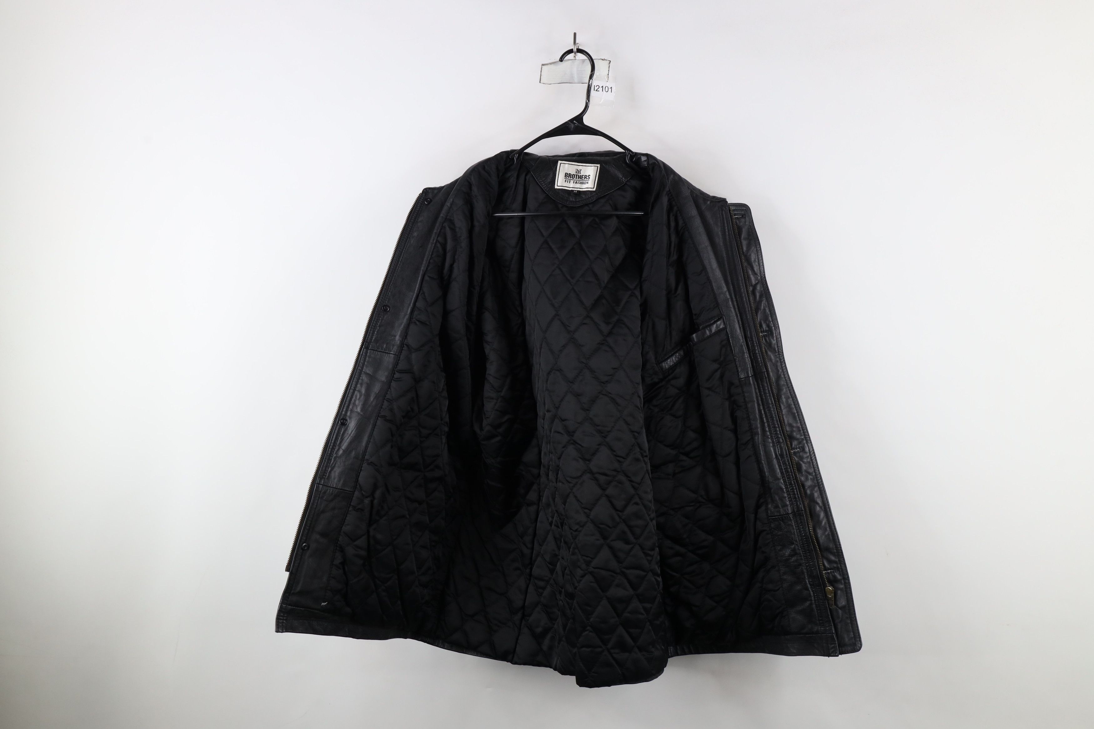 Vintage Vintage 90s Streetwear Leather Chore Barn Jacket Black Size US M / EU 48-50 / 2 - 9 Thumbnail