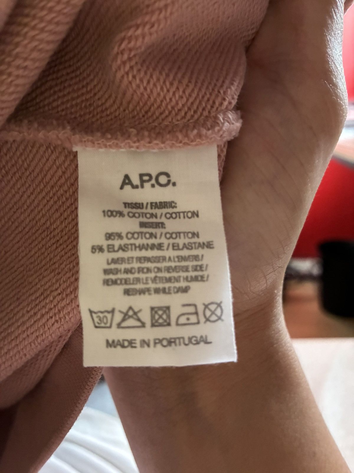 A.P.C. Mens A.P.C. Rue Madame Paris dusty pink sweatshirt Large Size US L / EU 52-54 / 3 - 5 Thumbnail