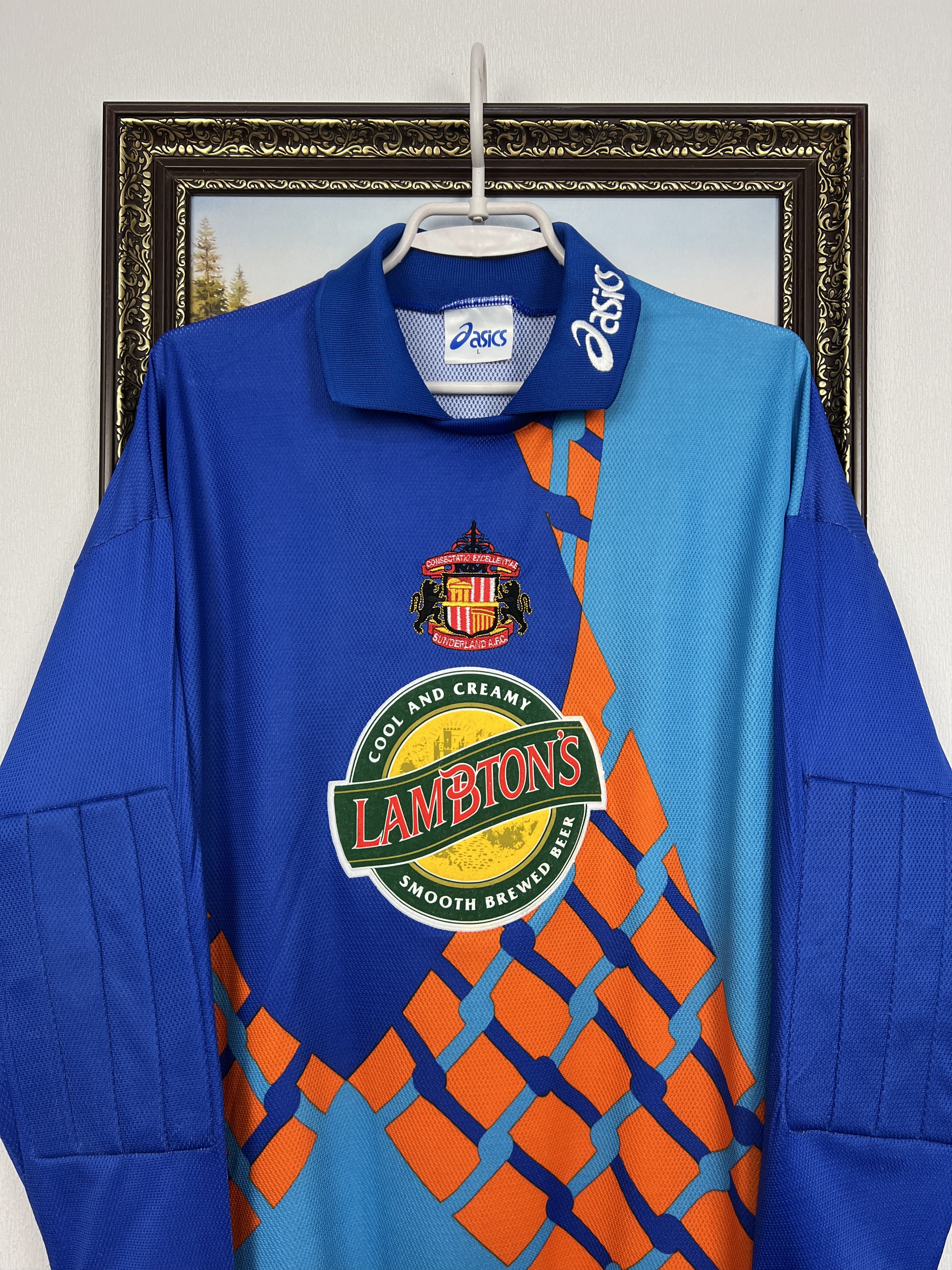 Asics Sunderland Goalkeeper football shirt 1998 Soccer ASICS Size US L / EU 52-54 / 3 - 2 Thumbnail
