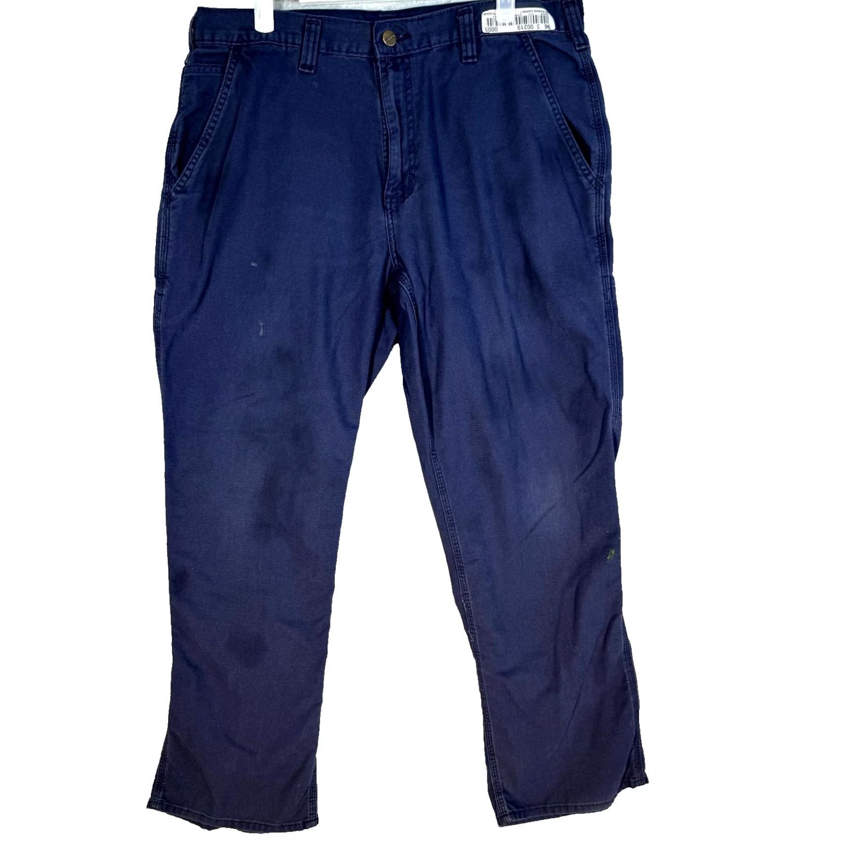 Carhartt Carhartt Carpenter Pants 34x28 Navy Dungaree Fit Work Utility Mens Size US 34 / EU 50 - 2 Thumbnail
