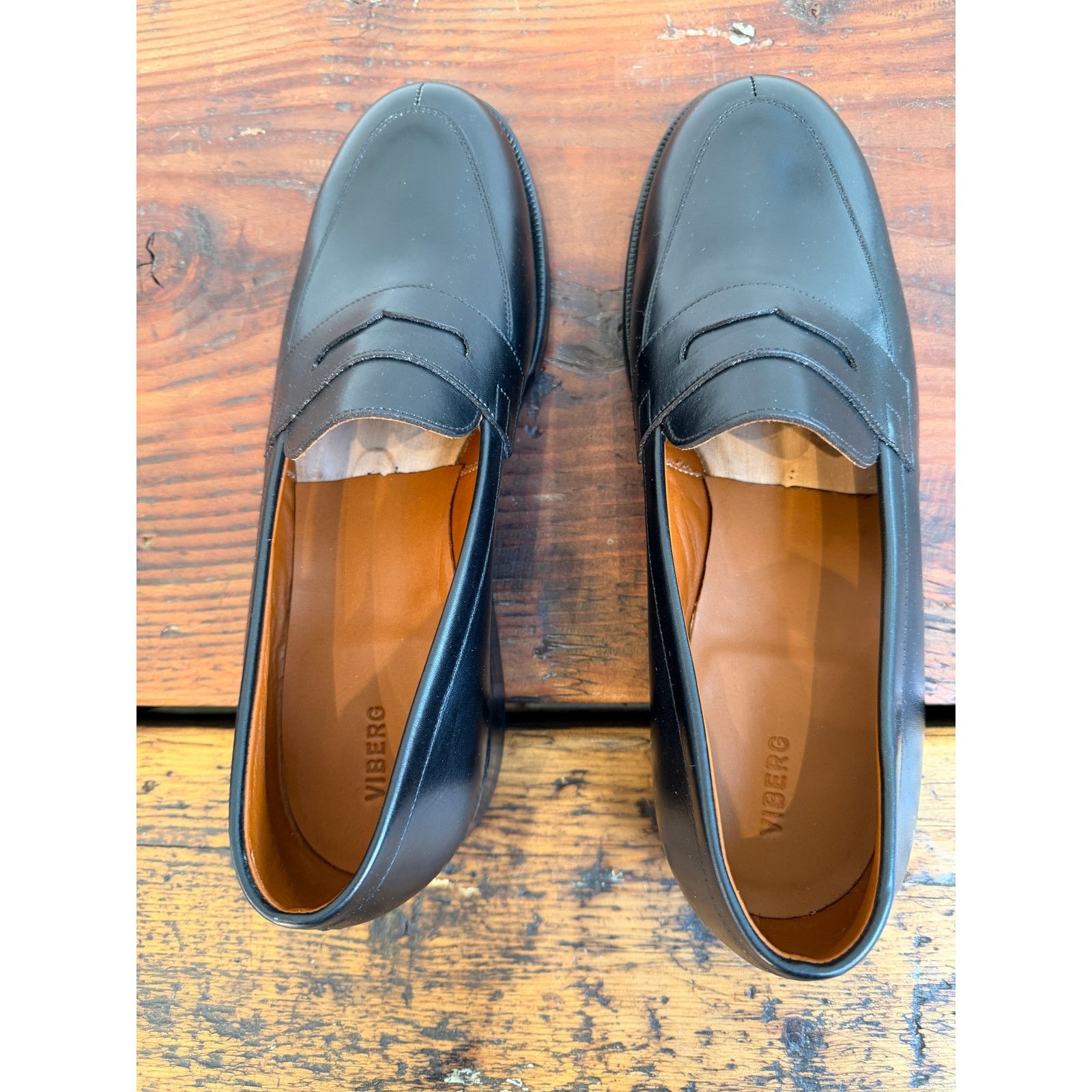 Viberg Viberg 1905 Black Calf Leather Bristol Loafers Size US 9.5 / EU 42-43 - 5 Thumbnail