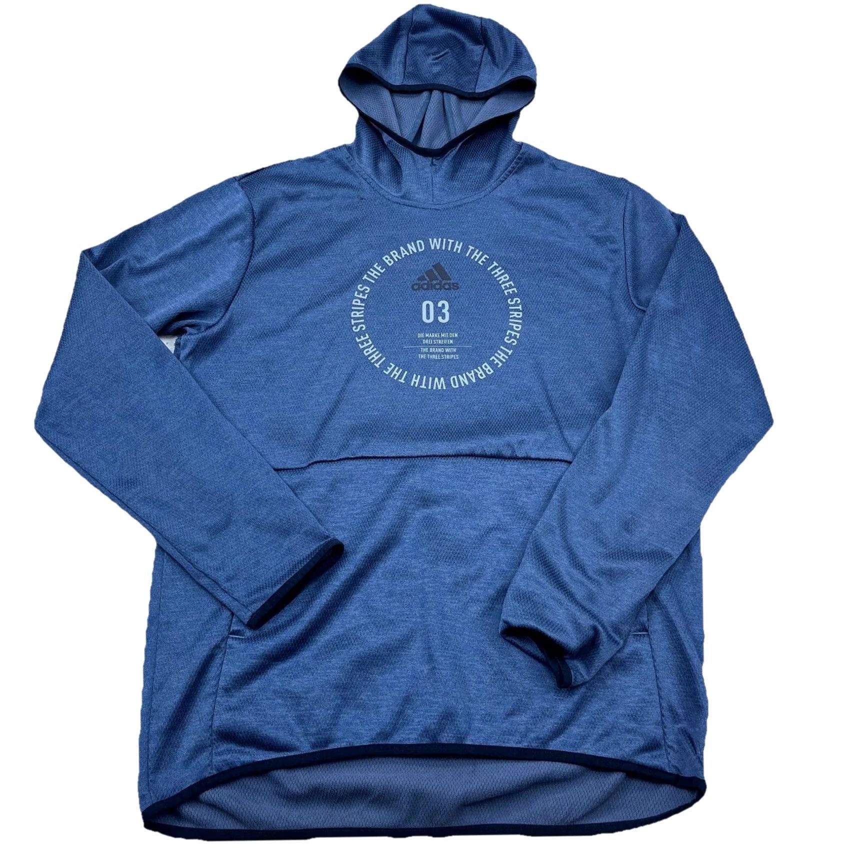 Adidas Adidas Hoodie Men Large Blue Sweatshirt Sweater Performance Active Pull Over Size US L / EU 52-54 / 3 - 2 Thumbnail
