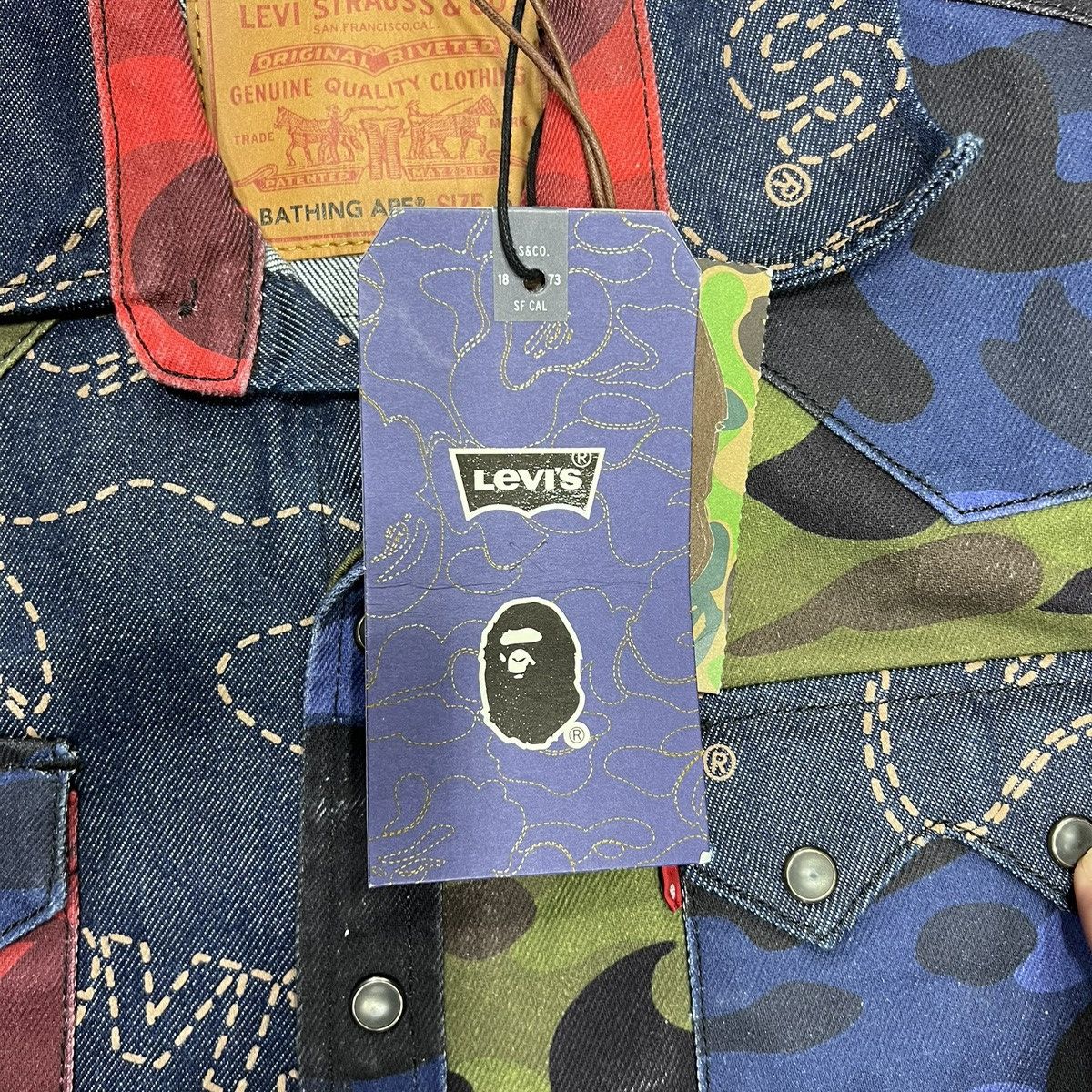 Bape × Levi's Levi x BAPE trucker button up Size US S / EU 44-46 / 1 - 4 Thumbnail
