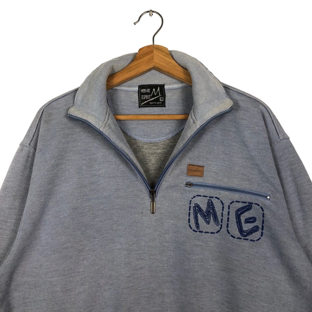 Japanese Brand 🔥Vtg Collar Sweatshirt Monade Esprit Japan Made Size US M / EU 48-50 / 2 - 12 Thumbnail