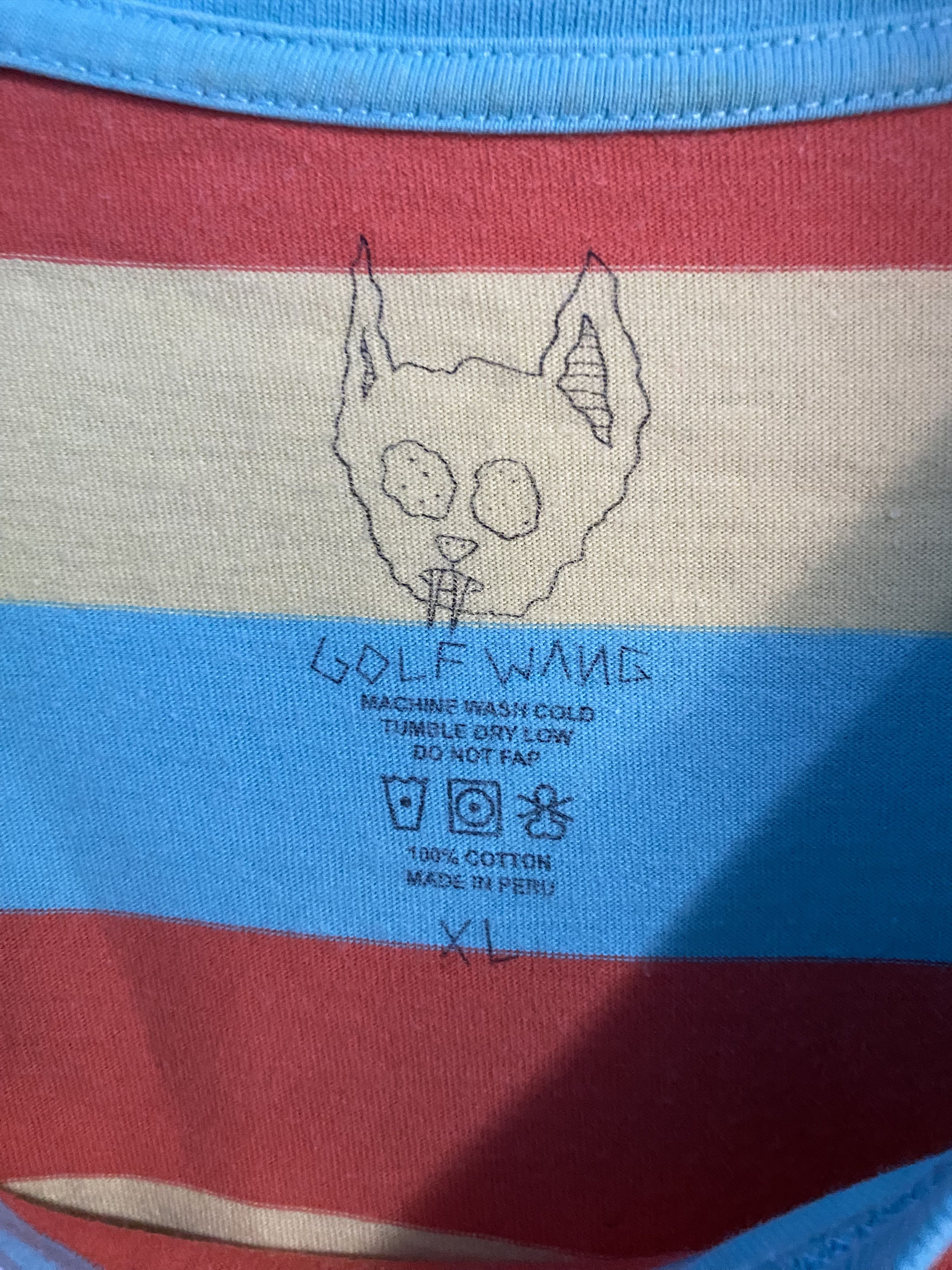 Golf Wang Golf Wang SS14 Striped Logo Tee Size US XL / EU 56 / 4 - 3 Thumbnail