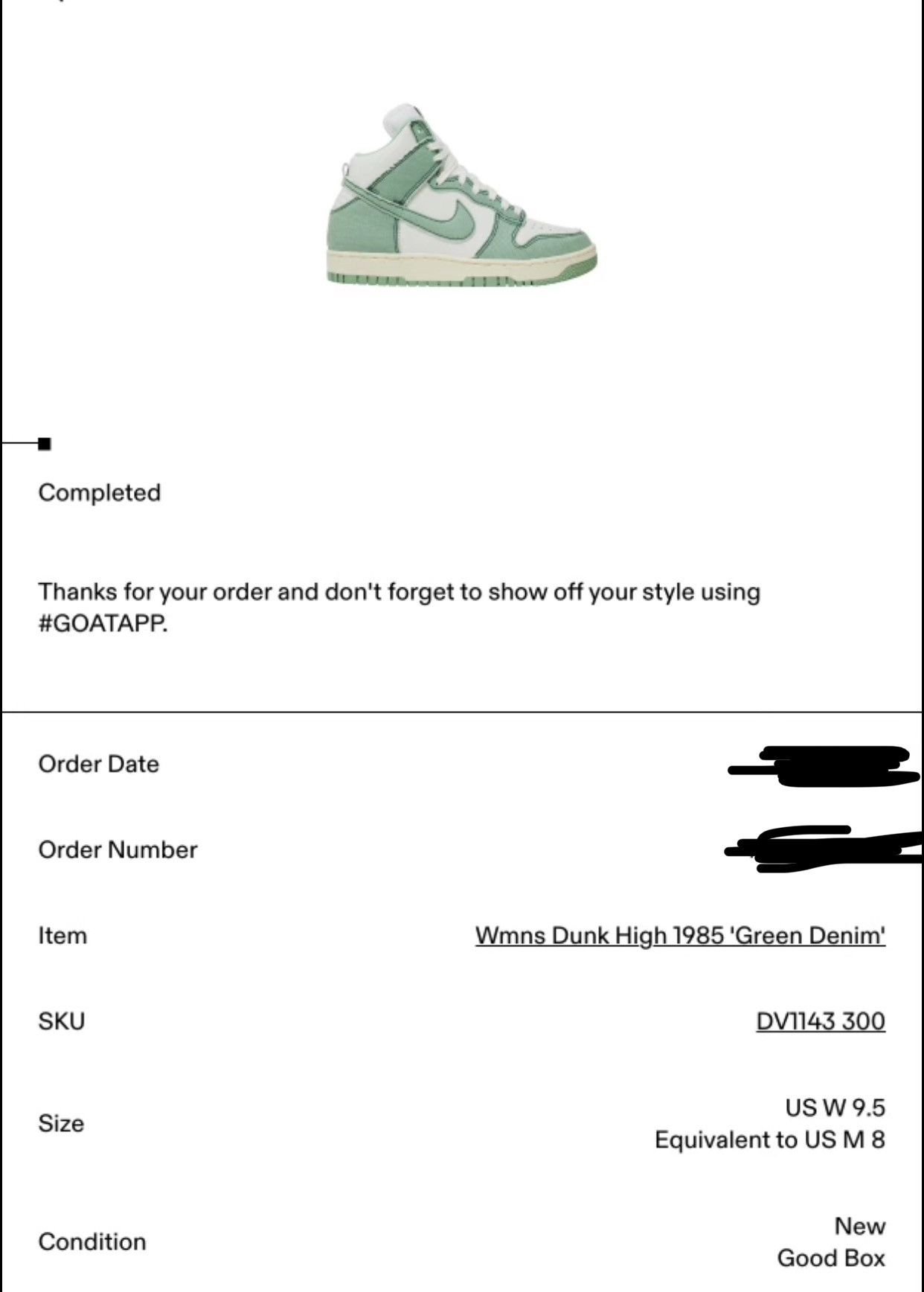 Nike Nike Women’s Dunk Hi 1985 Enamel Green ‘Denim’ New Box 9.5 Size US 9.5 / IT 39.5 - 14 Thumbnail