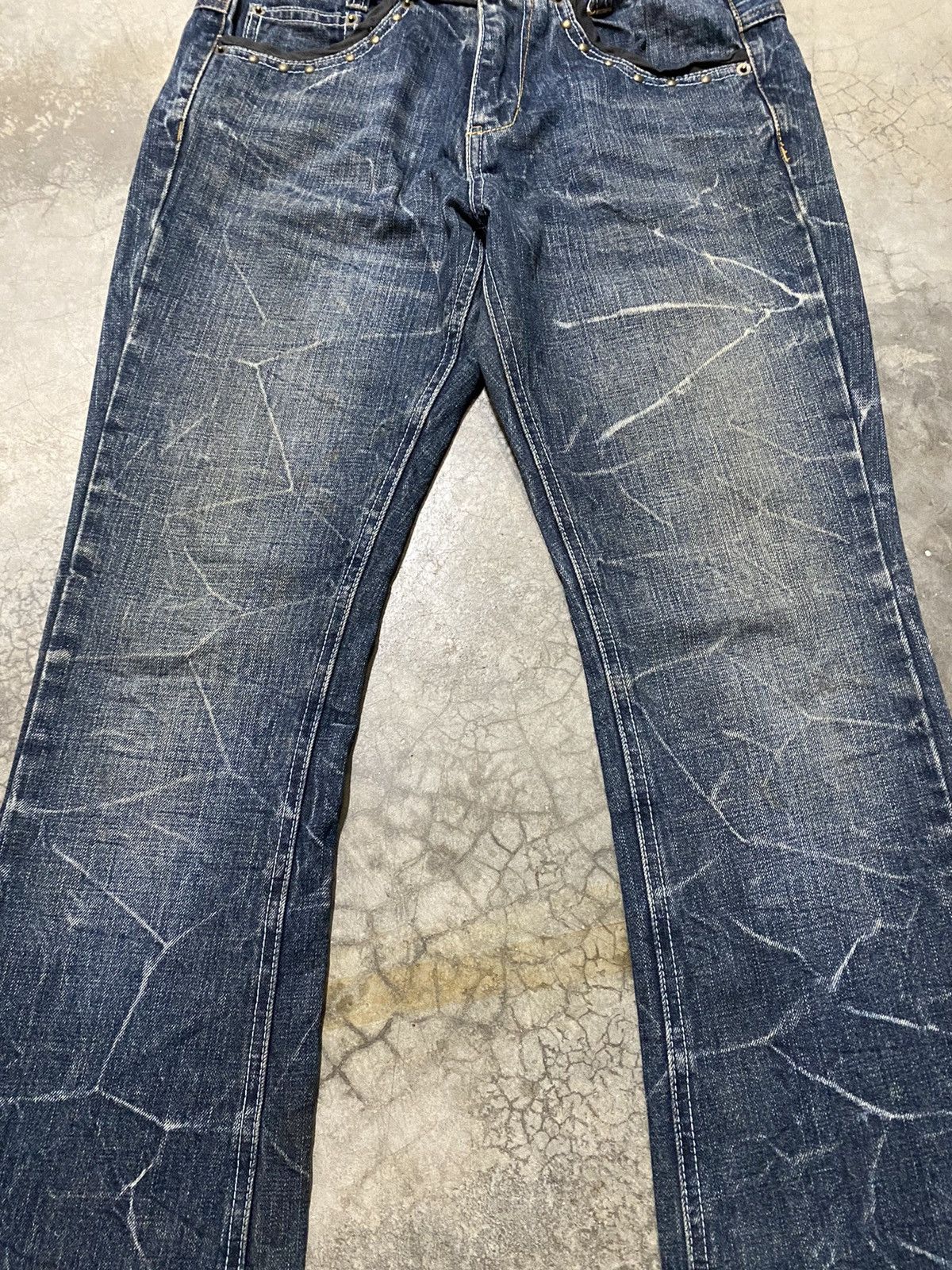 Hysteric Glamour × If Six Was Nine × Tornado Mart Flare Jeans Japanese Beach Sound Lightning Distressed Jeans Size US 31 - 10 Thumbnail