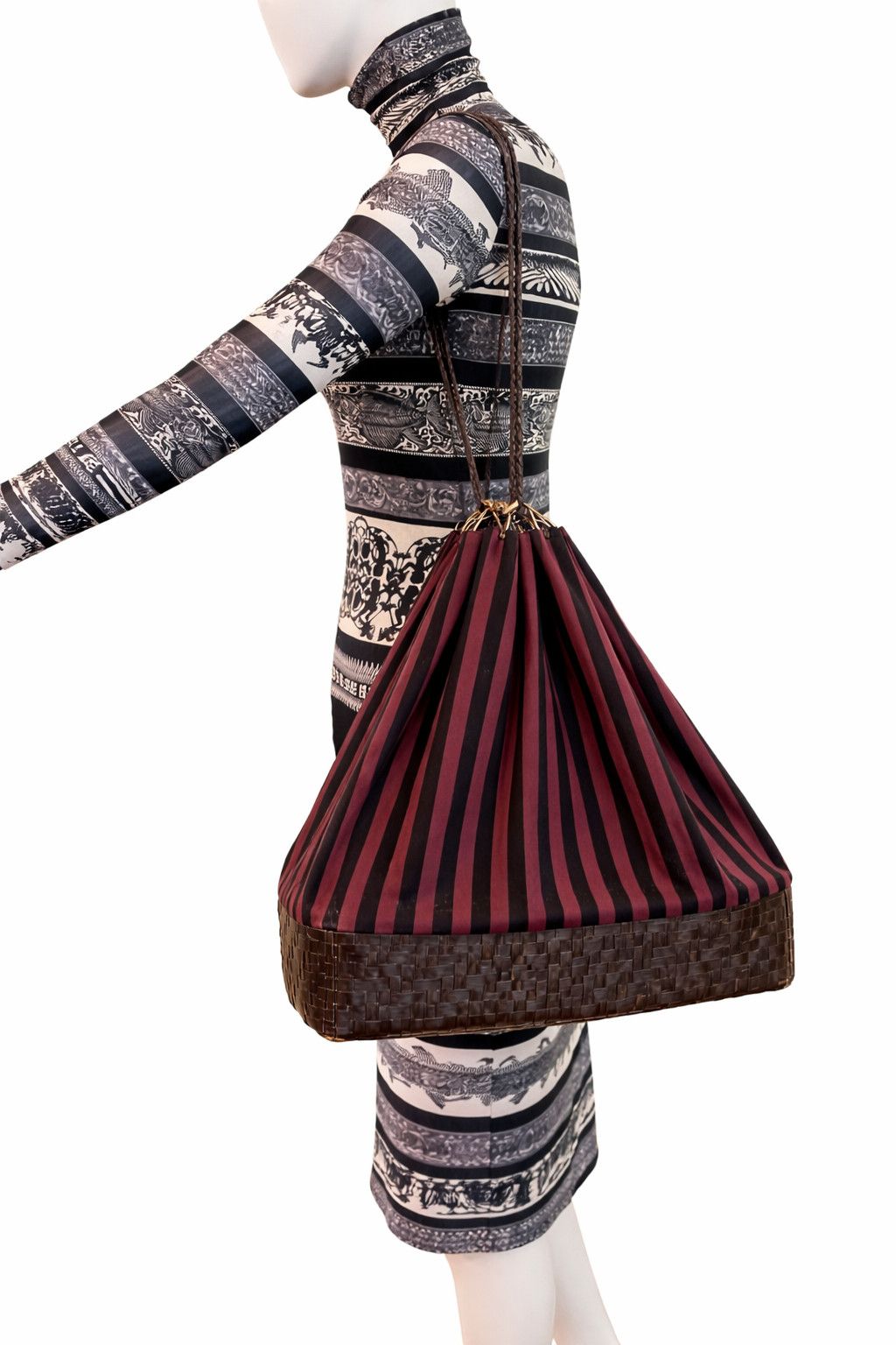 Jean Paul Gaultier Jean Paul Gaultier Woven Basket Tote Shoulder Hand Bag Size ONE SIZE - 1 Thumbnail