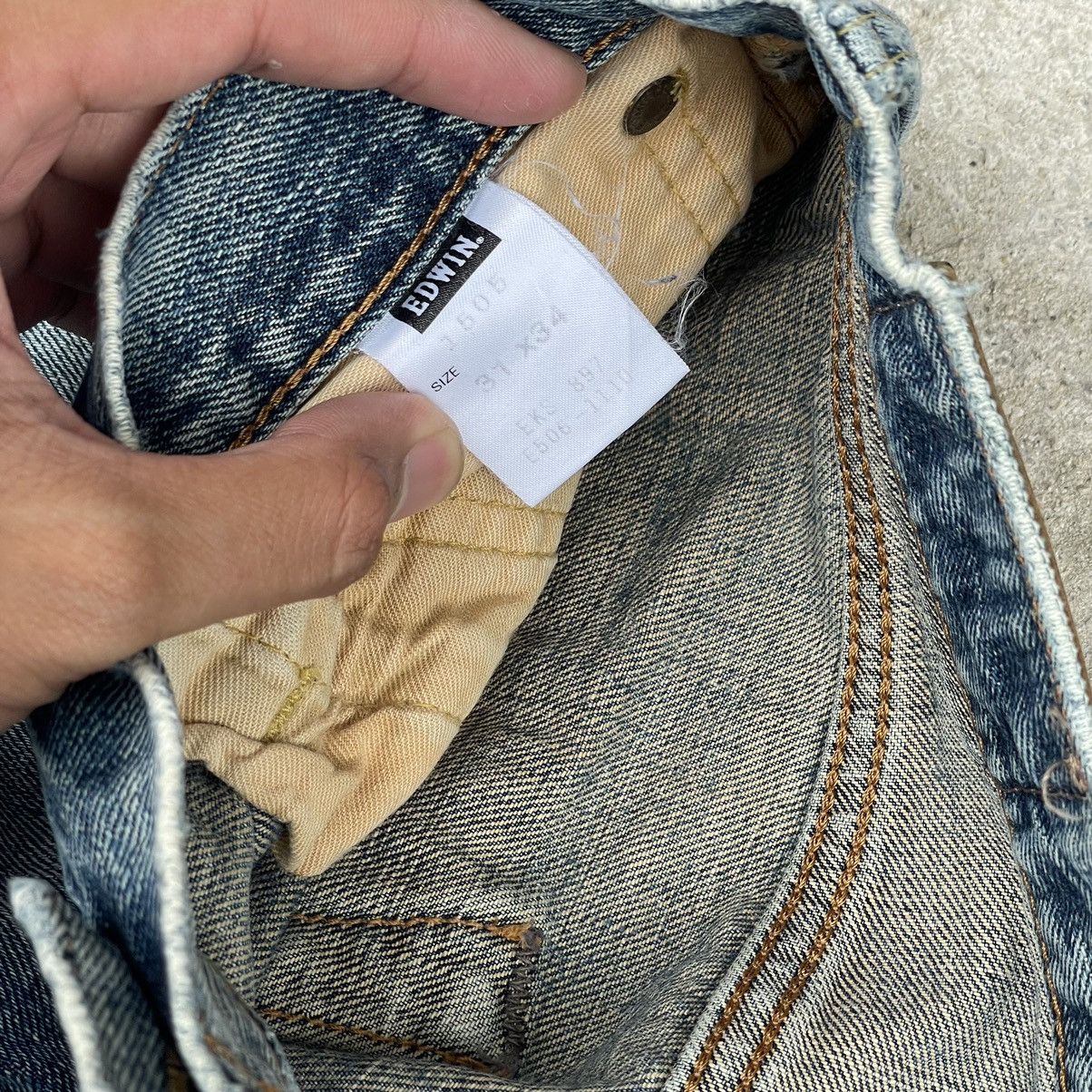 Edwin “DISTRESSED SELVEDGE EDWIN 505” DENIM Size US 31 - 6 Thumbnail