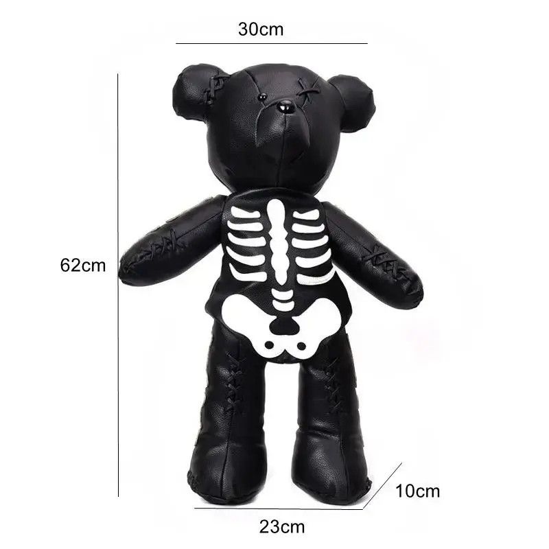 Designer Black Skeleton Bear Backpack Bag Size ONE SIZE - 6 Thumbnail