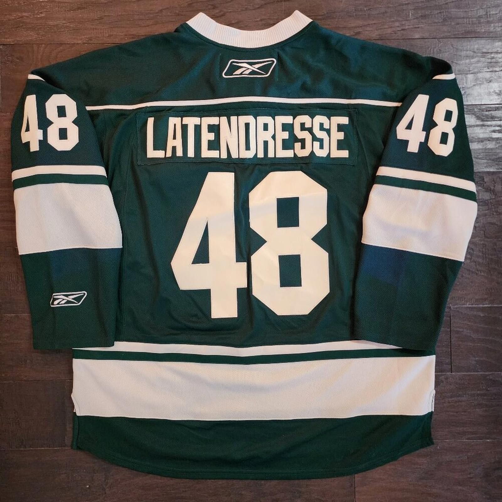 Reebok NHL Reebok MN Wild Green Latendresse #48 Hockey Jersey Sz XL Size US XL / EU 56 / 4 - 1 Thumbnail