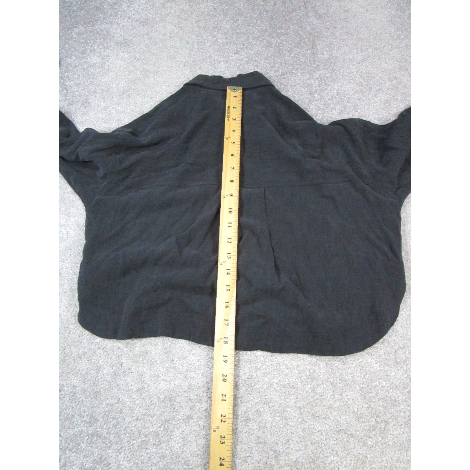 Madewell VINTAGE Madewell Black Button-Up Shirt Womens 3XS Long Sleeve Collared Lyocell Basic Size XXS / US 00 / IT 34 - 7 Thumbnail