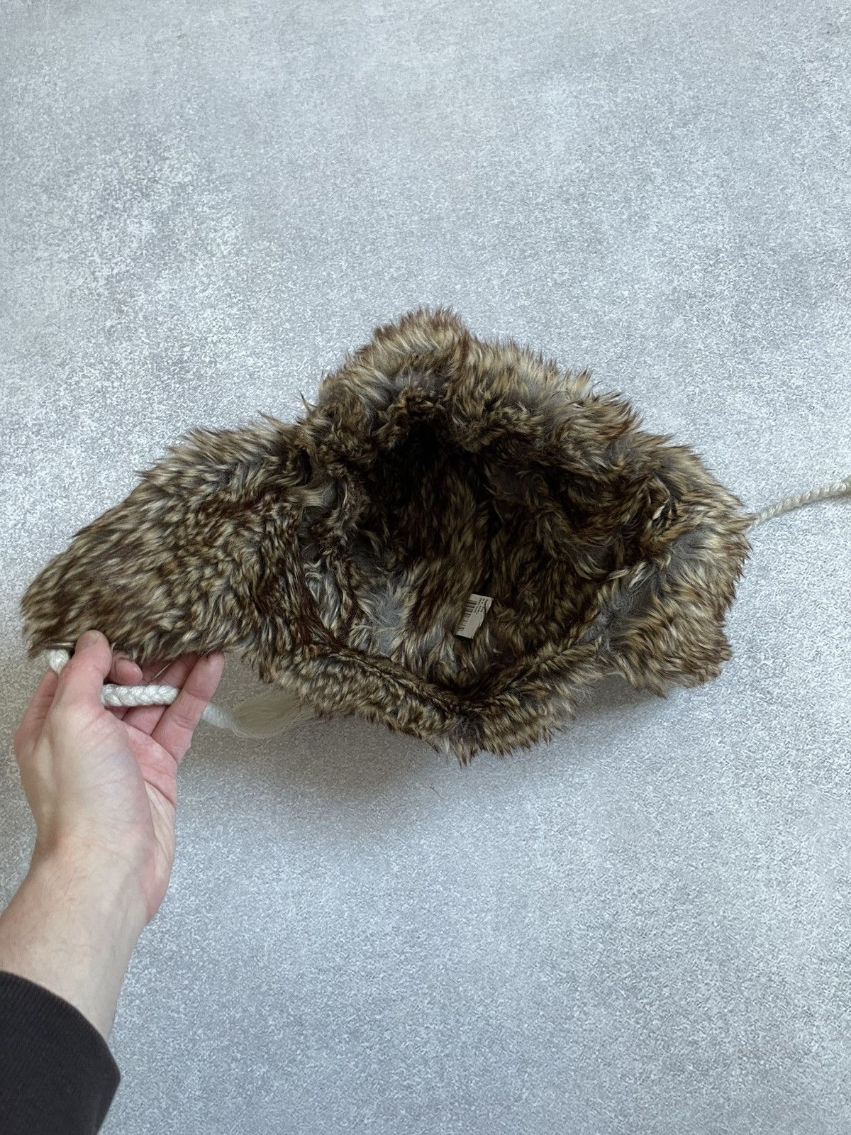 Japanese Brand Vintage Y2k Fuzzy Faux Fur Knitted Ushanka Trapper Hat Size ONE SIZE - 8 Thumbnail