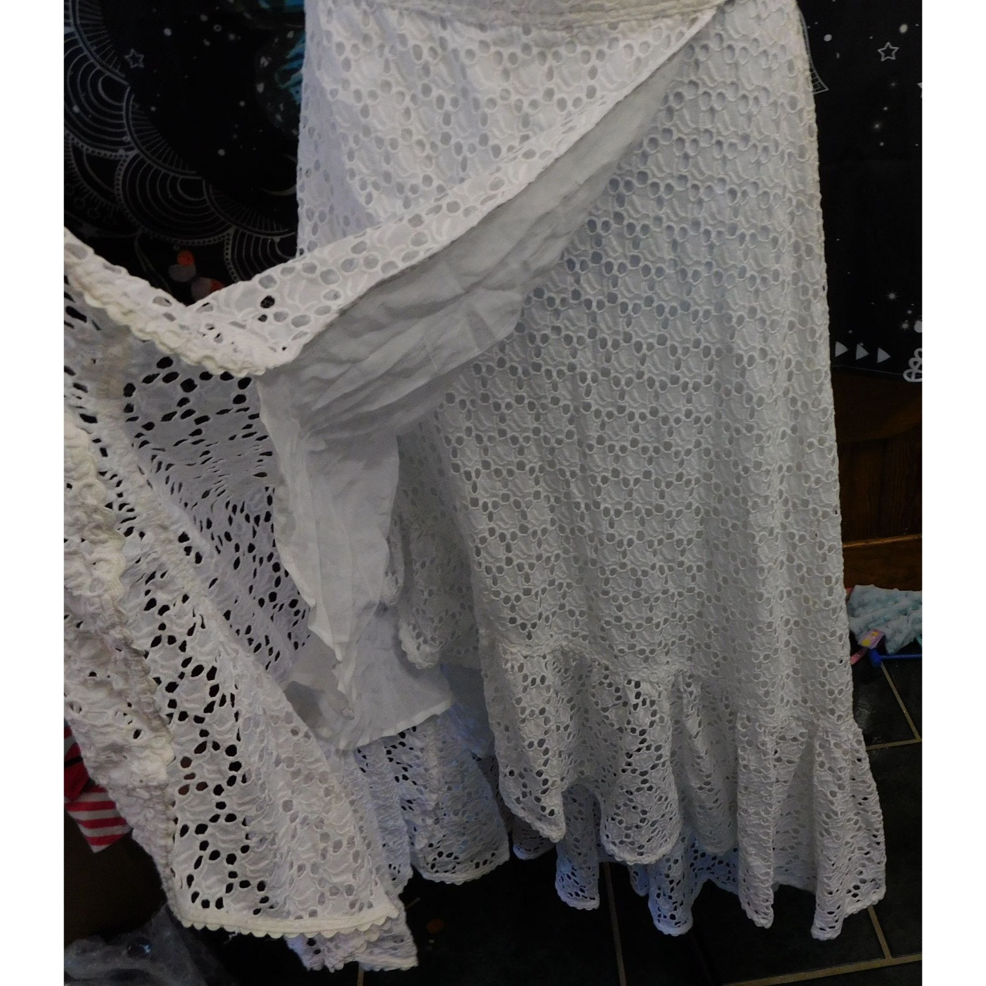 Polo Ralph Lauren Polo Ralph Lauren White Lace Wrap Midi Skirt NWT Size 34" / US 12 / IT 48 - 8 Thumbnail