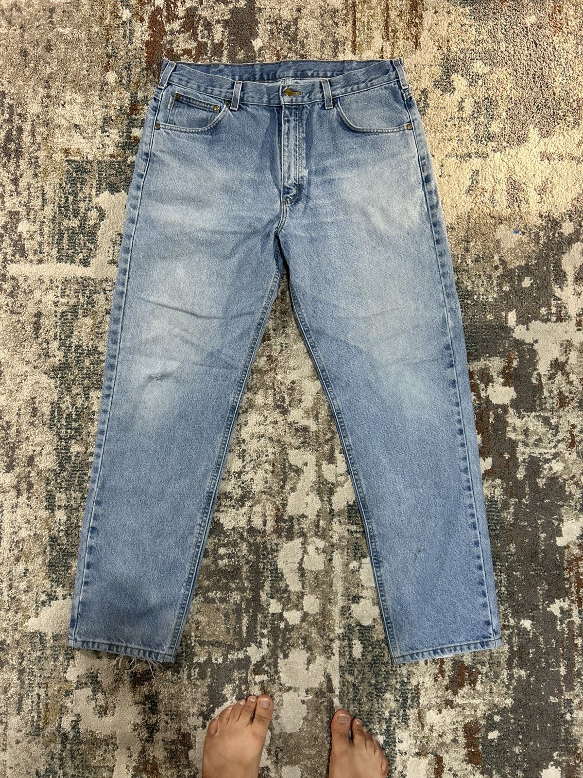 Carhartt Carhartt Light Wash Denim Jeans Size US 34 / EU 50 - 2 Thumbnail