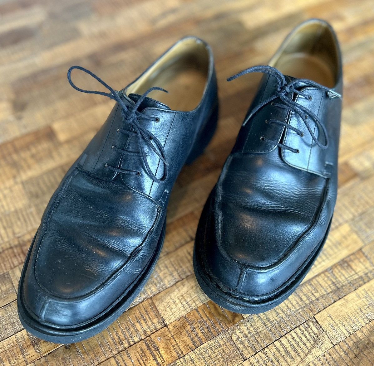 image of Paraboot Black Leather Shoes, Men's (Size 9)