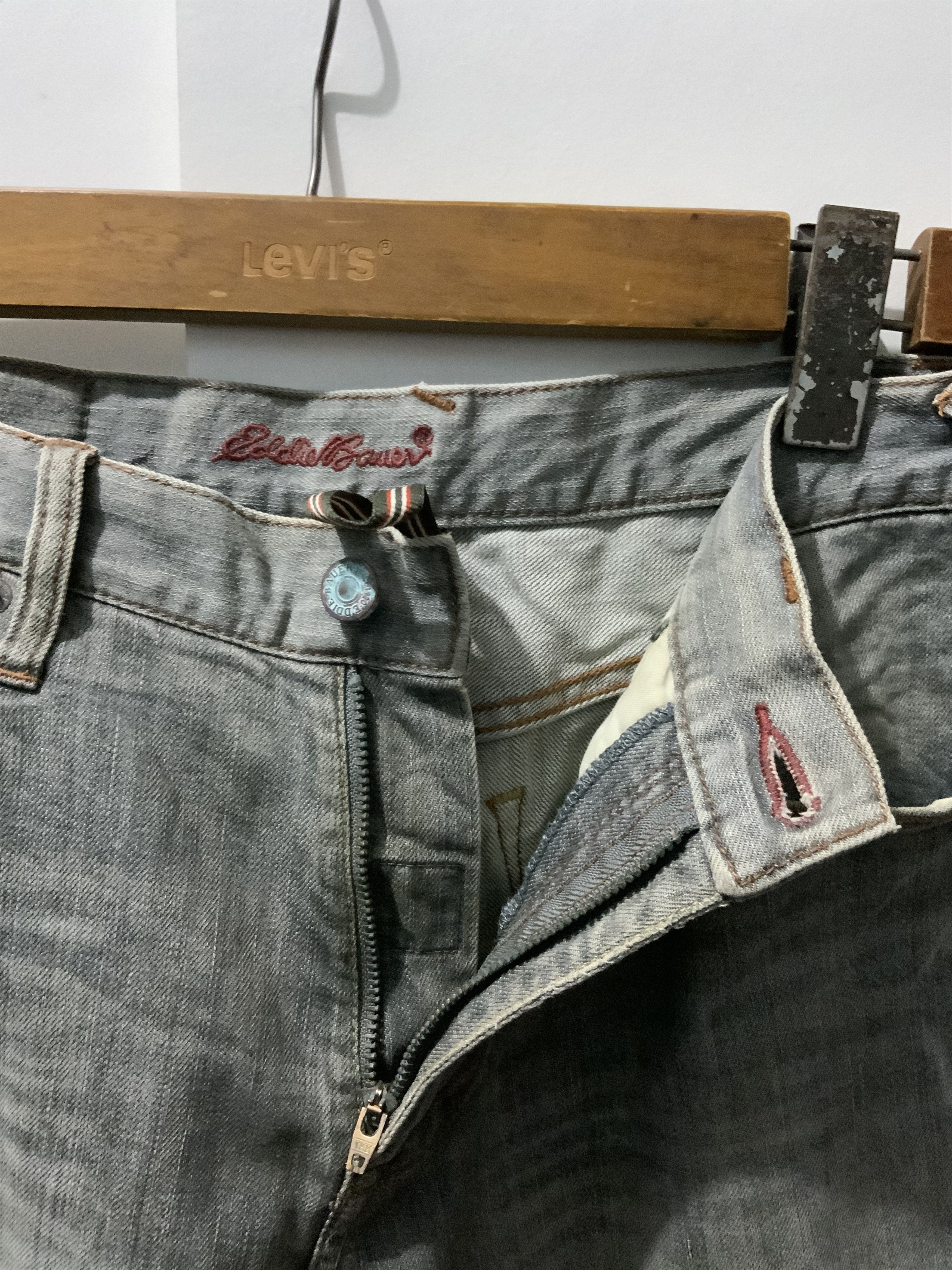 Denime Eddie Bauer Fade Japan Denime Jean Size US 31 - 15 Thumbnail