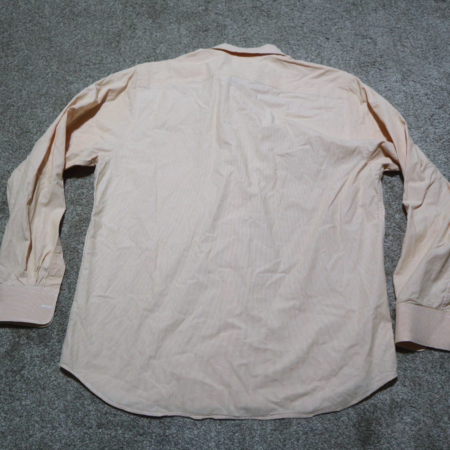 Old Navy VINTAGE Old Navy Orange Striped Button-Up Shirt Men's XL Long Sleeve Casual Classic Size US XL / EU 56 / 4 - 8 Thumbnail