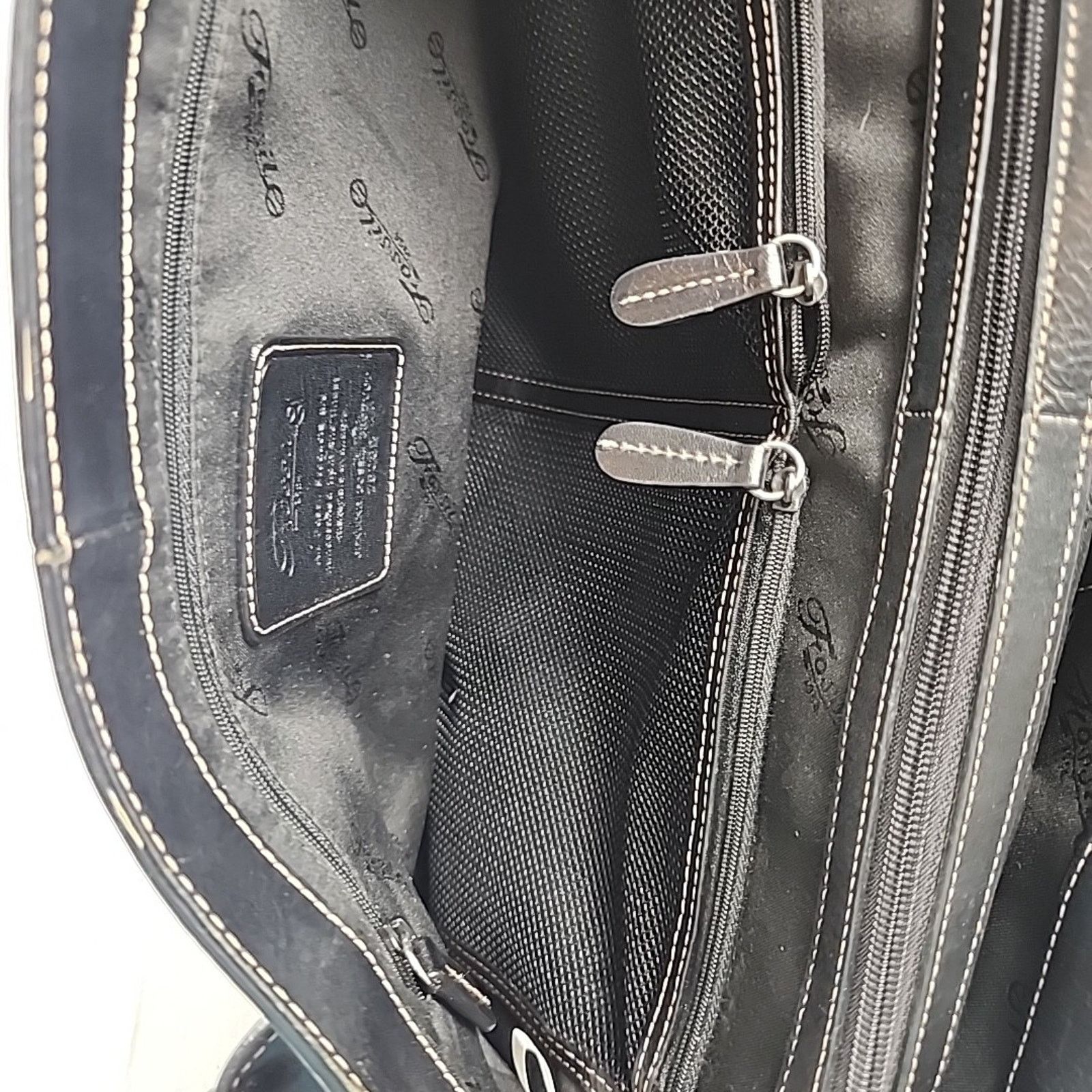 Fossil FOSSIL Black Cowhide Leather Tote Shoulder Handbag Carryall Size ONE SIZE - 7 Thumbnail