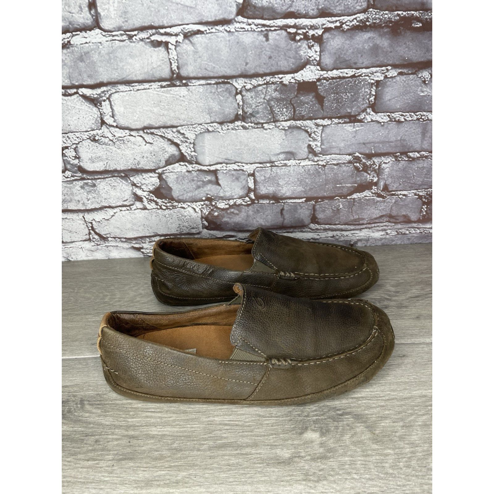 Olukai Olukai Akepa Moc Brown Leather Boat Slip On Moccasin Loafer Size US 9 / EU 42 - 12 Thumbnail