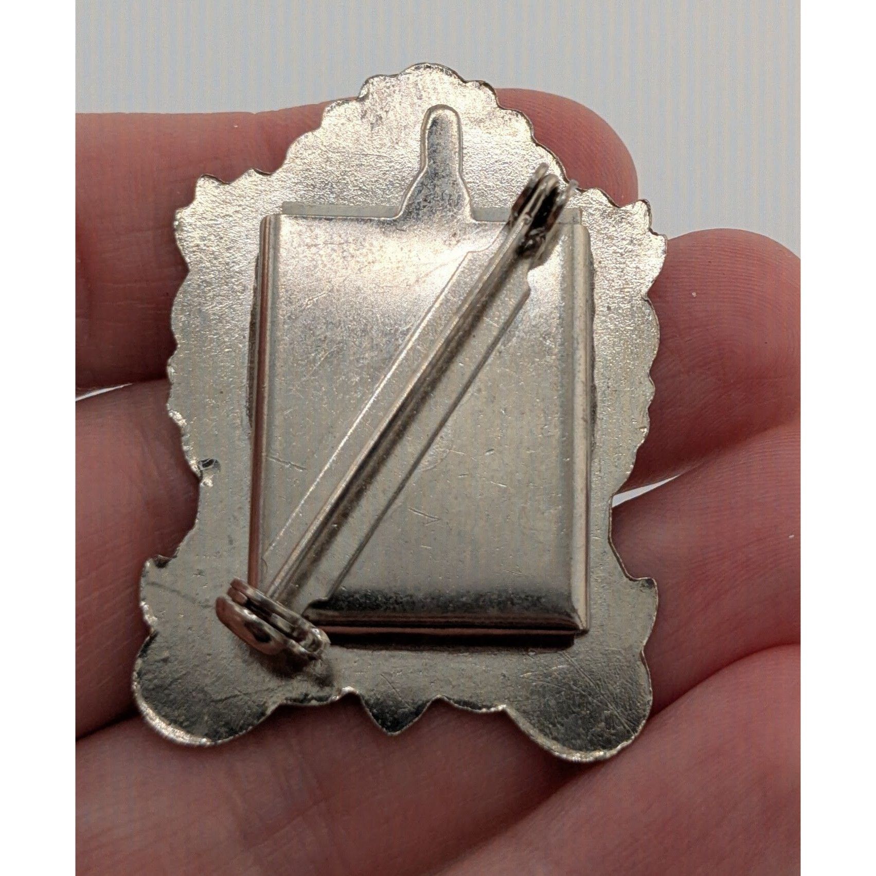 Other Vintage Floral Enamel Picture Frame Brooch Size ONE SIZE - 6 Thumbnail