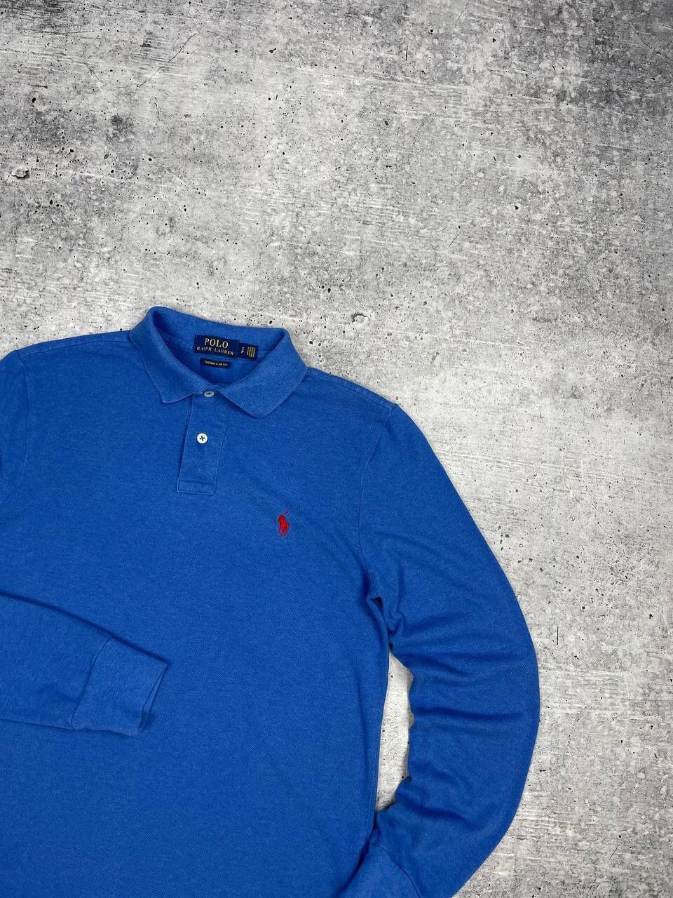 Polo Ralph Lauren × Vintage Vintage Polo Ralph Lauren Blue Polo Longsleeve Sweatshirt Size US S / EU 44-46 / 1 - 5 Thumbnail