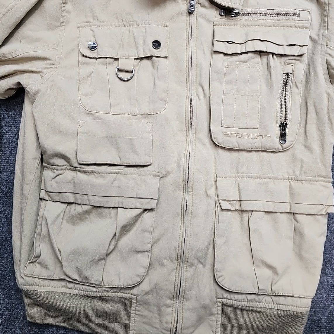 Sean John VINTAGE Sean John Utility Jacket Men Medium Brown Full Zip Multi Pocket Jacket Size US M / EU 48-50 / 2 - 2 Thumbnail