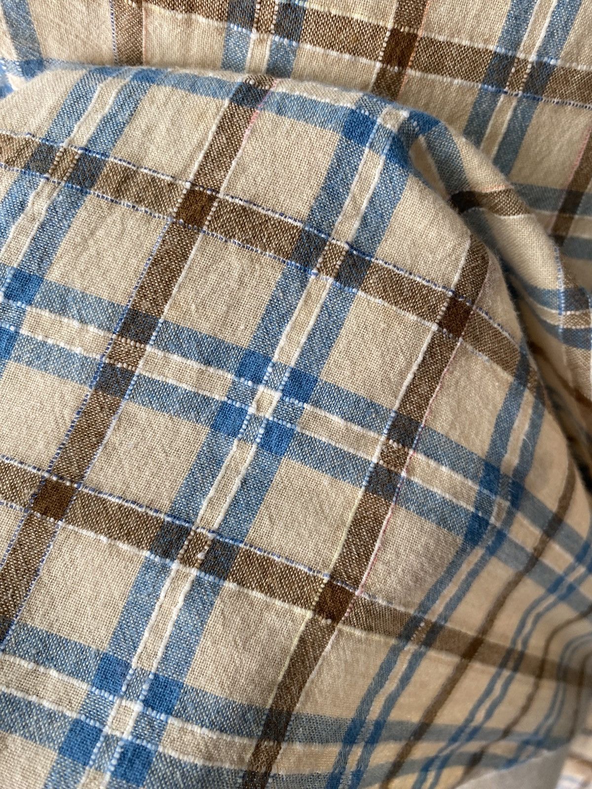 45rpm 45rpm R Beige and Blue Plaid Button-Up Shirt Size S / US 4 / IT 40 - 16 Thumbnail