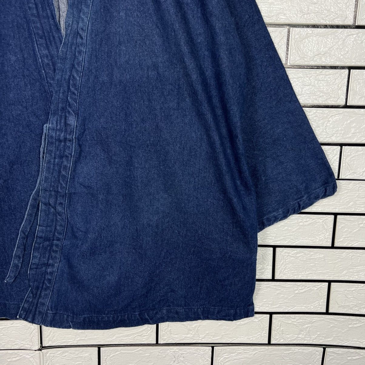 Japanese Brand Vintage KIMONO Blue Indigo Denim Hanten Jacket #4053-C184 Size US L / EU 52-54 / 3 - 6 Thumbnail