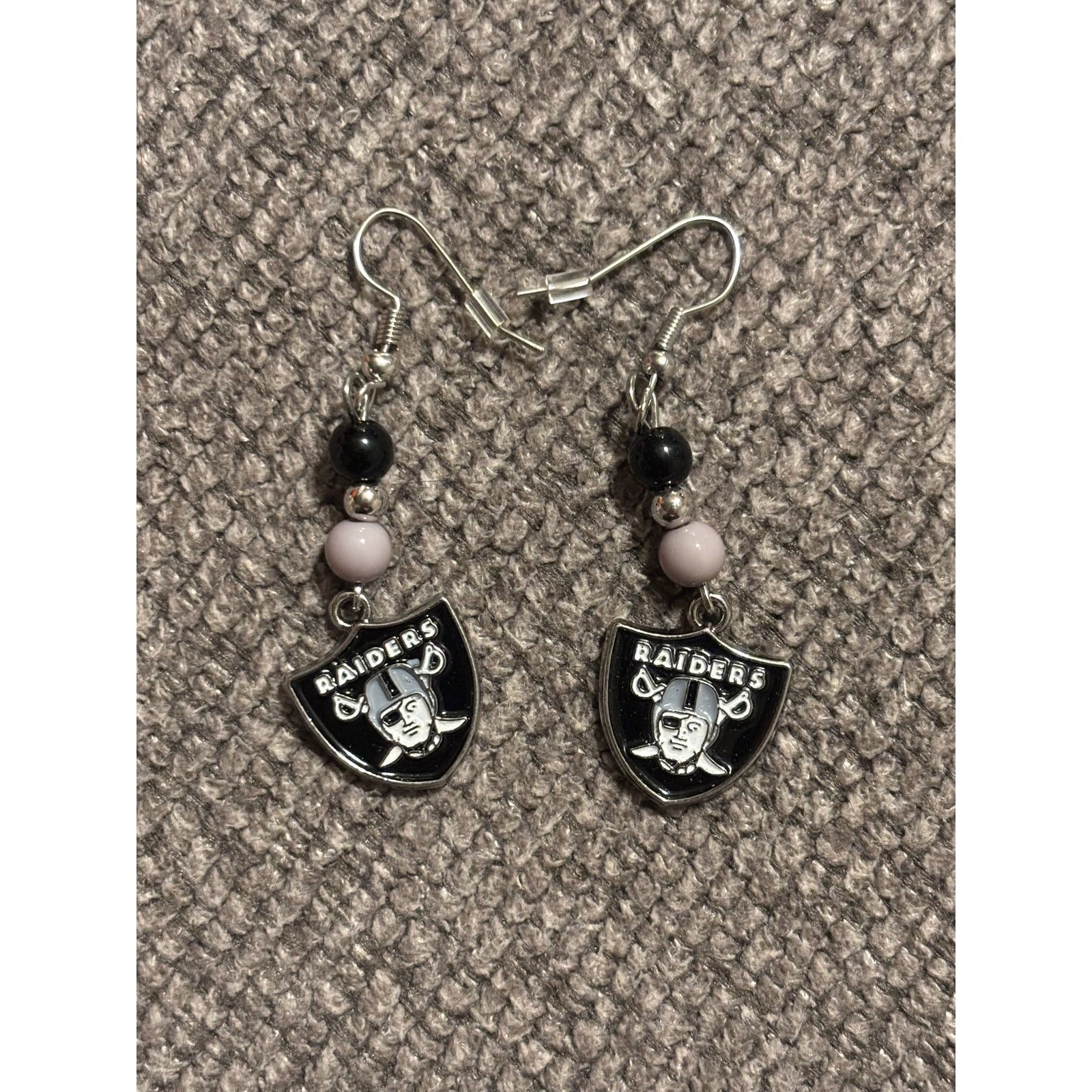 NFL NFL Las Vegas Raiders Dangle Earrings OS Size ONE SIZE - 2 Thumbnail