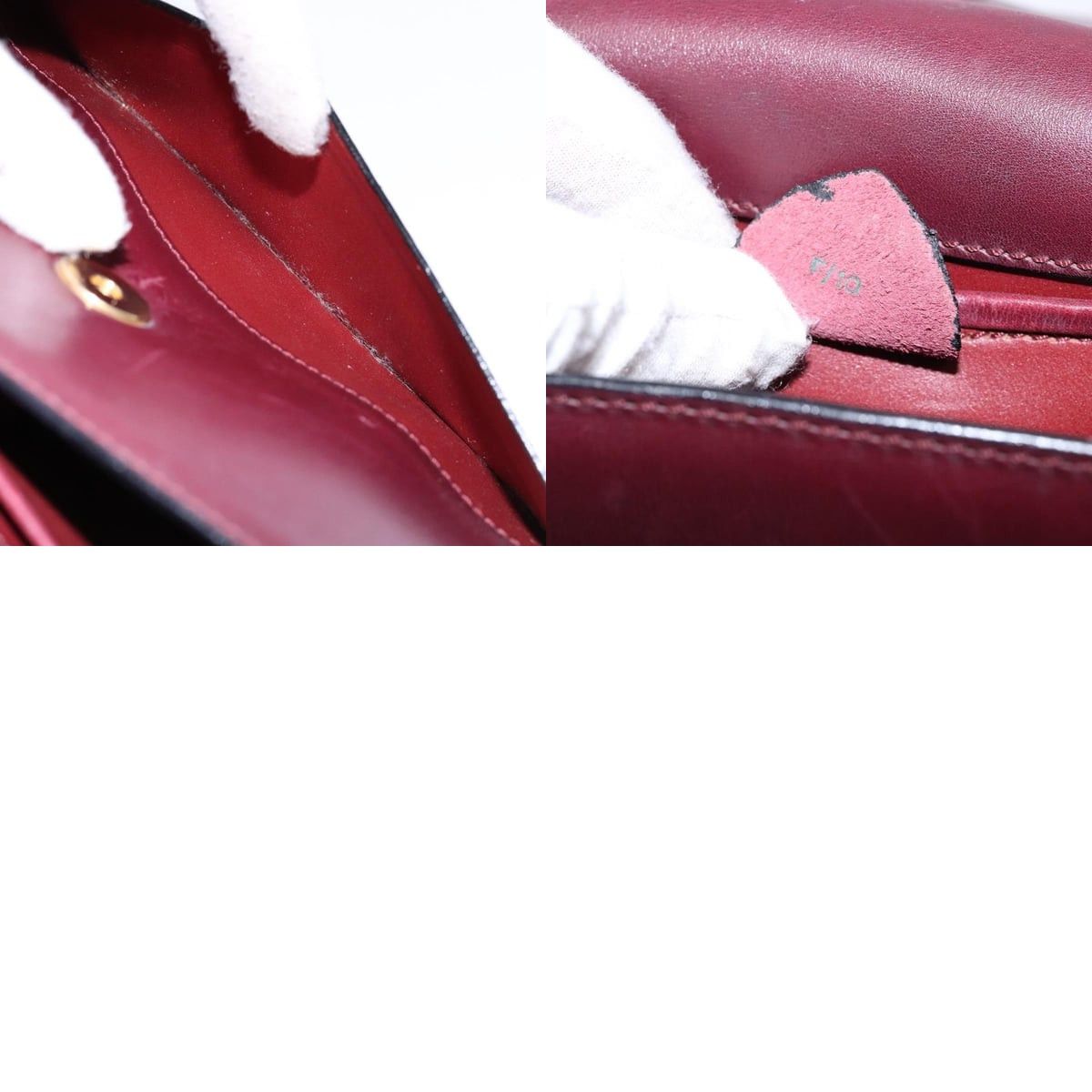 Celine CELINE Shoulder Bag Leather Bordeaux Gold Size ONE SIZE - 13 Thumbnail