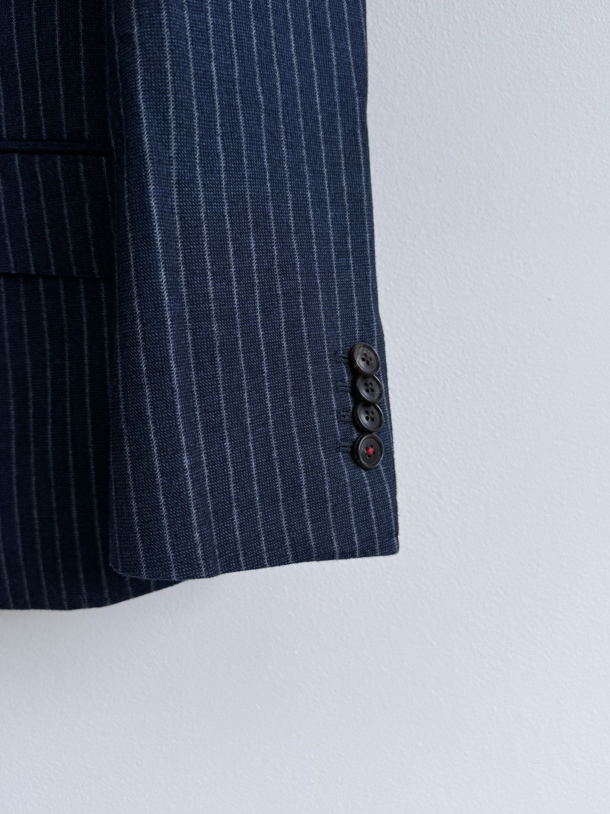 Suitsupply Suitsupply Navy Striped Wool Silk 2 Piece Suit Size 46 Size 36R - 3 Thumbnail