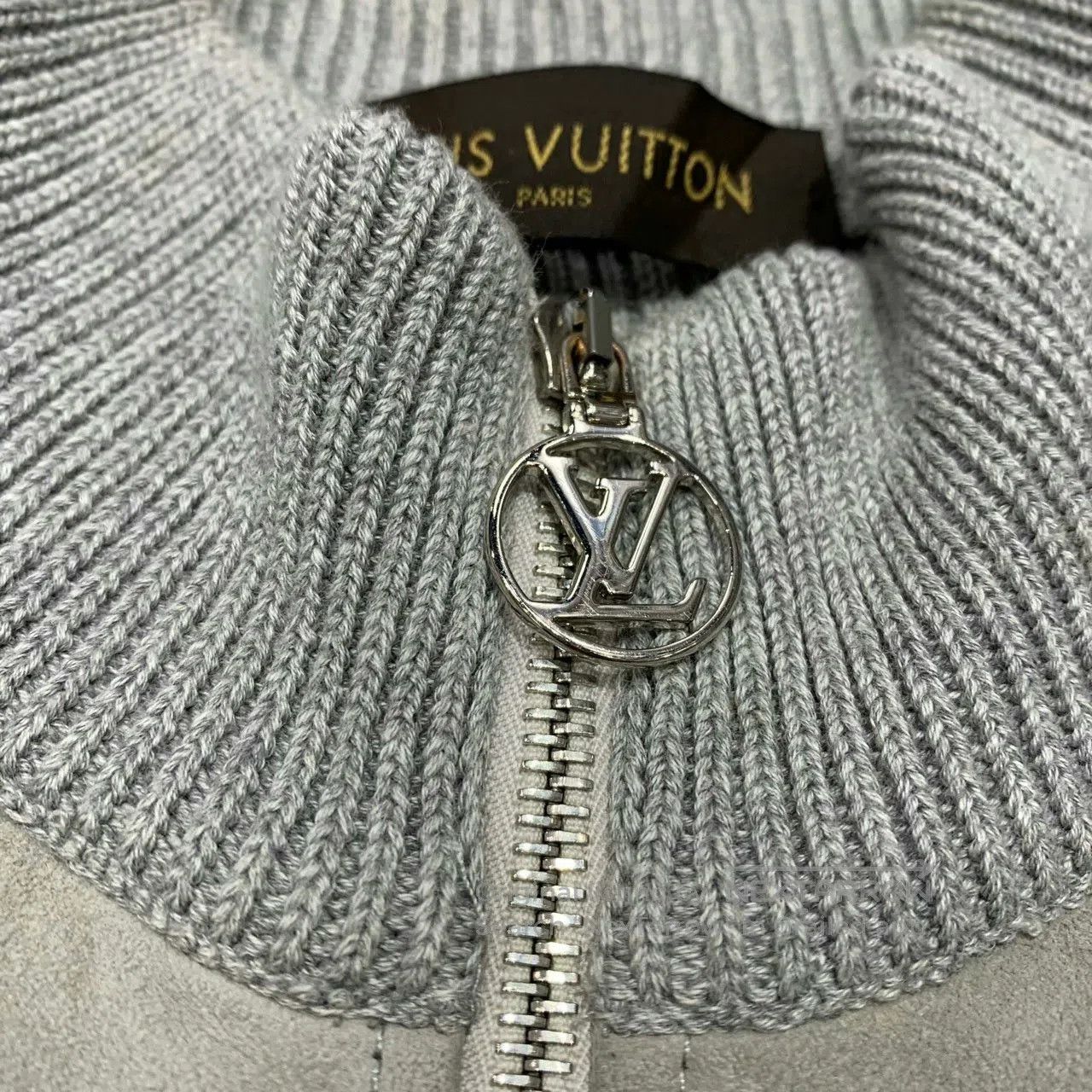 Louis Vuitton gray suede knit bomber jacket. Size US M / EU 48-50 / 2 - 7 Thumbnail