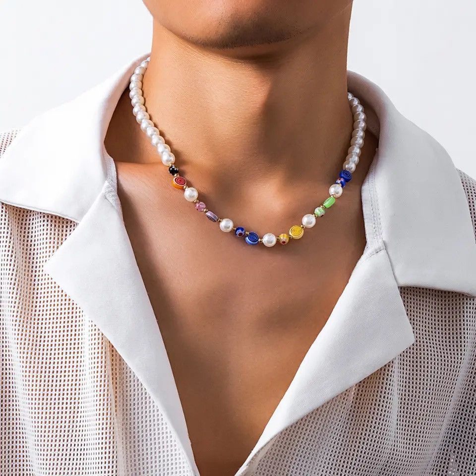 Other Imitation Pearl and Acrylic Beads Short Choker Necklace Size ONE SIZE - 1 Thumbnail