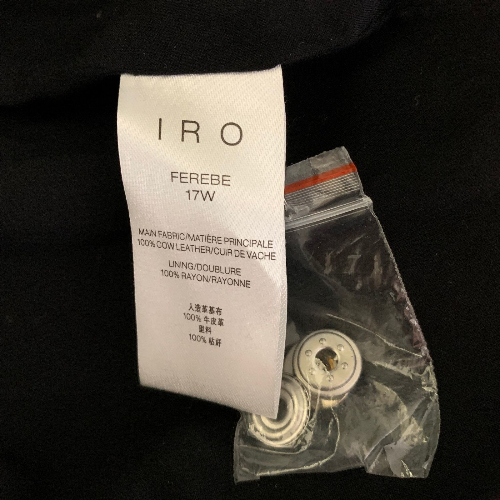 Iro IRO Size M Black Leather Motorcycle Jacket Size US M / EU 48-50 / 2 - 7 Thumbnail
