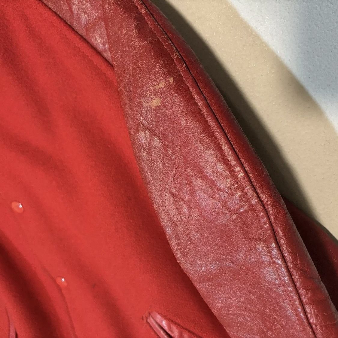 Vintage 50s 60s True Vintage Varsity Jacket Red Horseshoe Brand Sz L Size US L / EU 52-54 / 3 - 19 Thumbnail