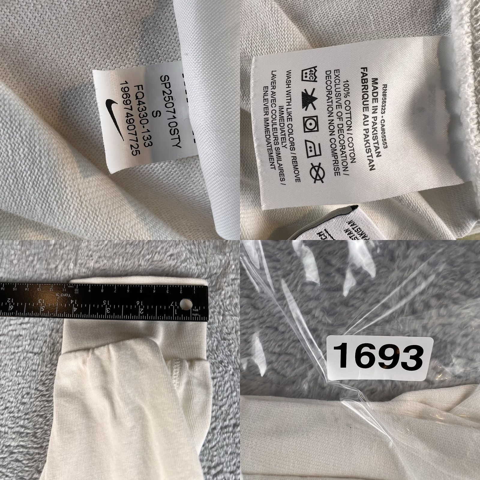 Nike Nike Club Jogger Sweatpants Pants Mens S Ivory FQ4330-133 Read Size US 29 - 8 Thumbnail