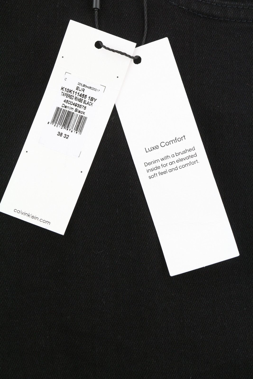 Calvin Klein TAPERED RINSE BLACK W38/L32 Stretch Denim Jeans 84962 Size US 38 / EU 54 - 6 Thumbnail
