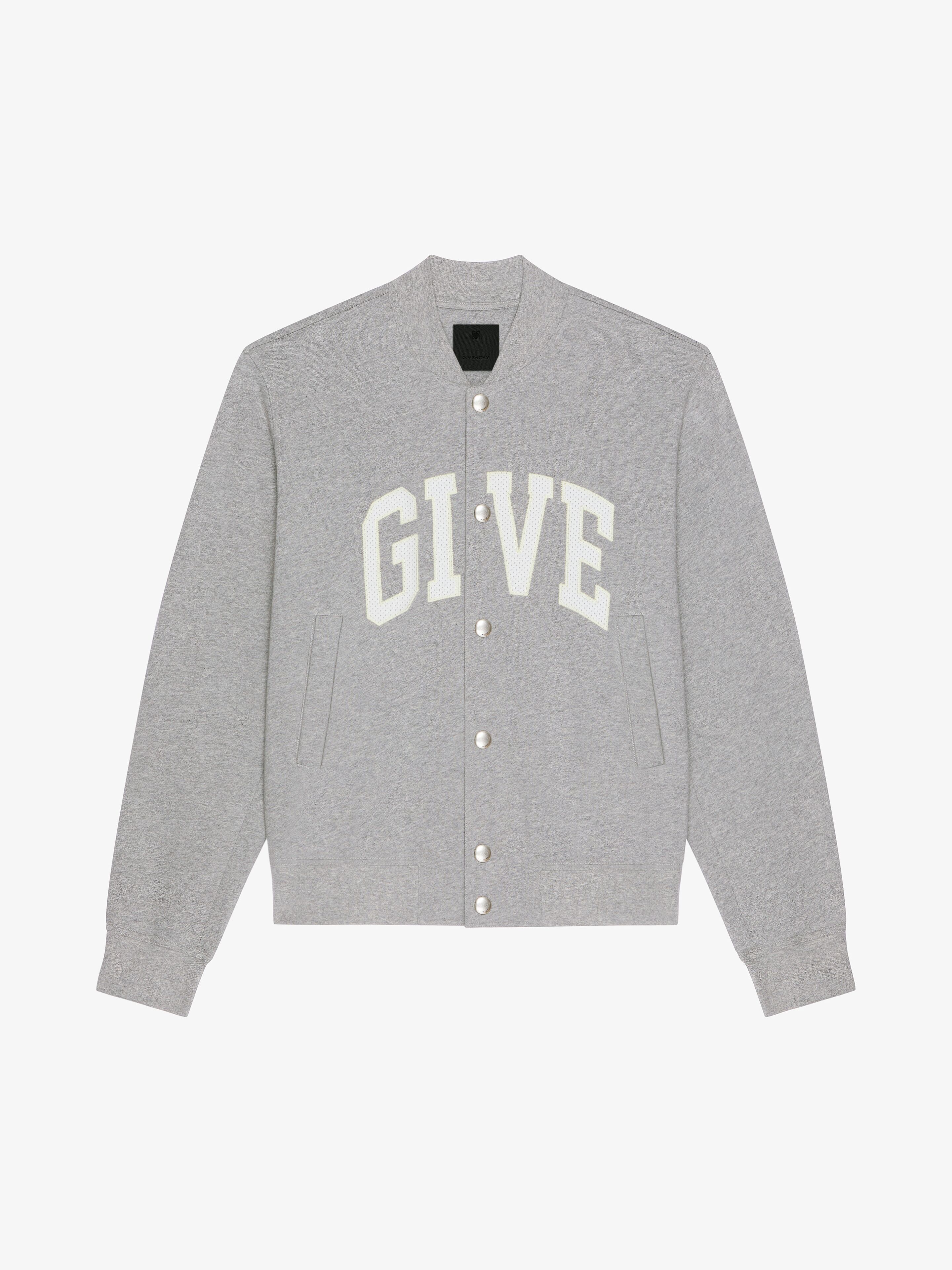 Givenchy o1w1db10925 Felpa Varsity Bomber Jacket in Grey Size US S / EU 44-46 / 1 - 1 Thumbnail