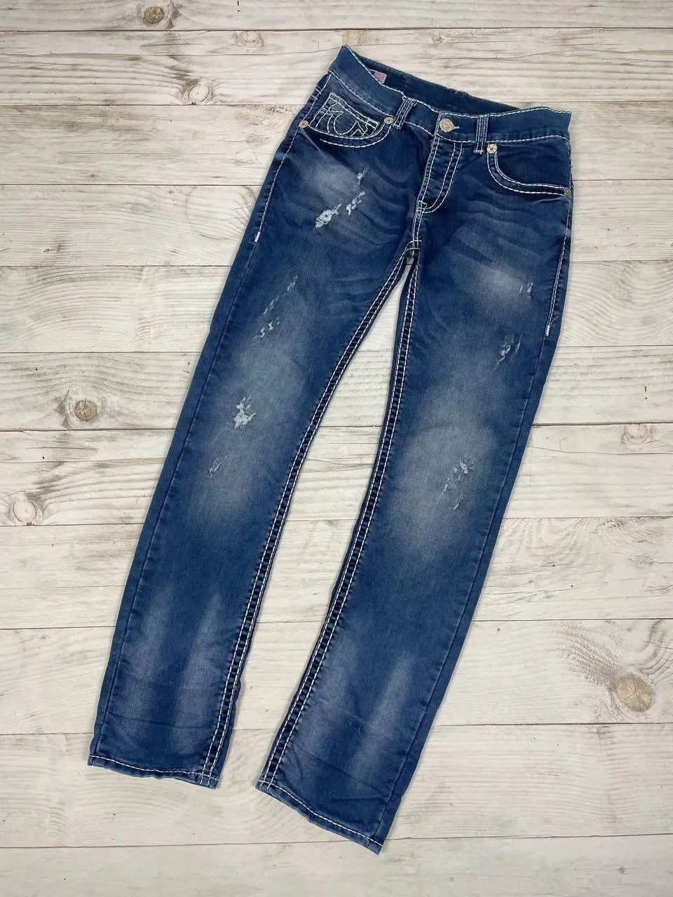 True Religion Vintage True Religion Straight Denim Jeans Japan Y2K Size US 34 / EU 50 - 2 Thumbnail