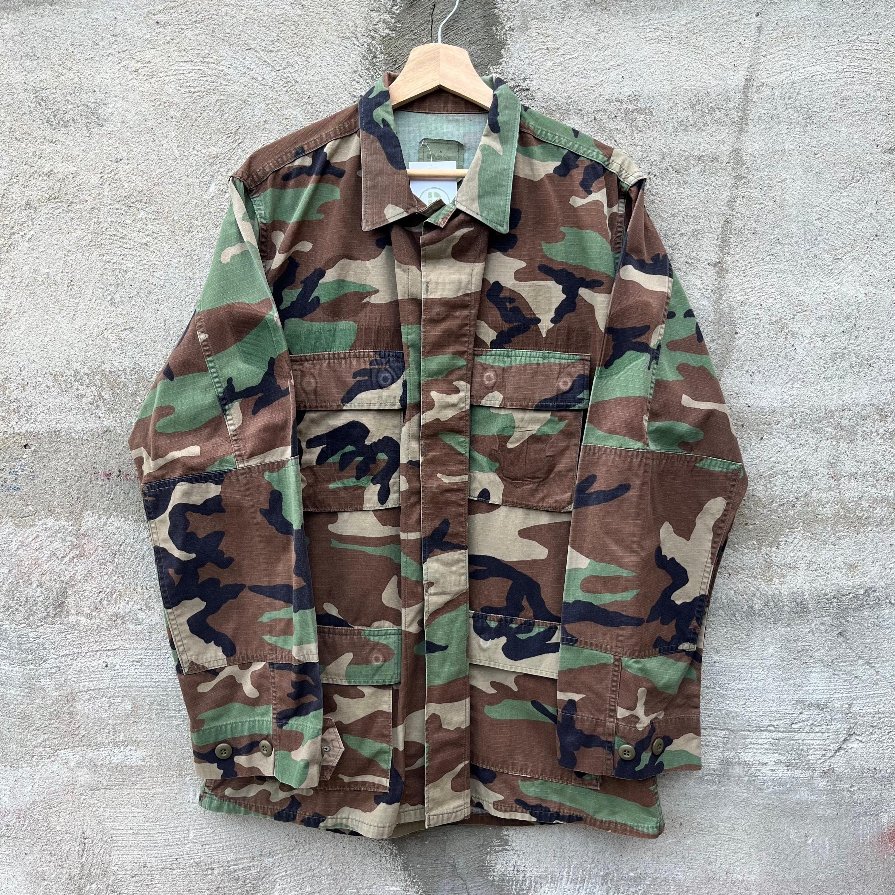 Vintage 80's US Military Woodland Ripstop Field Light Jacket Size US L / EU 52-54 / 3 - 1 Thumbnail