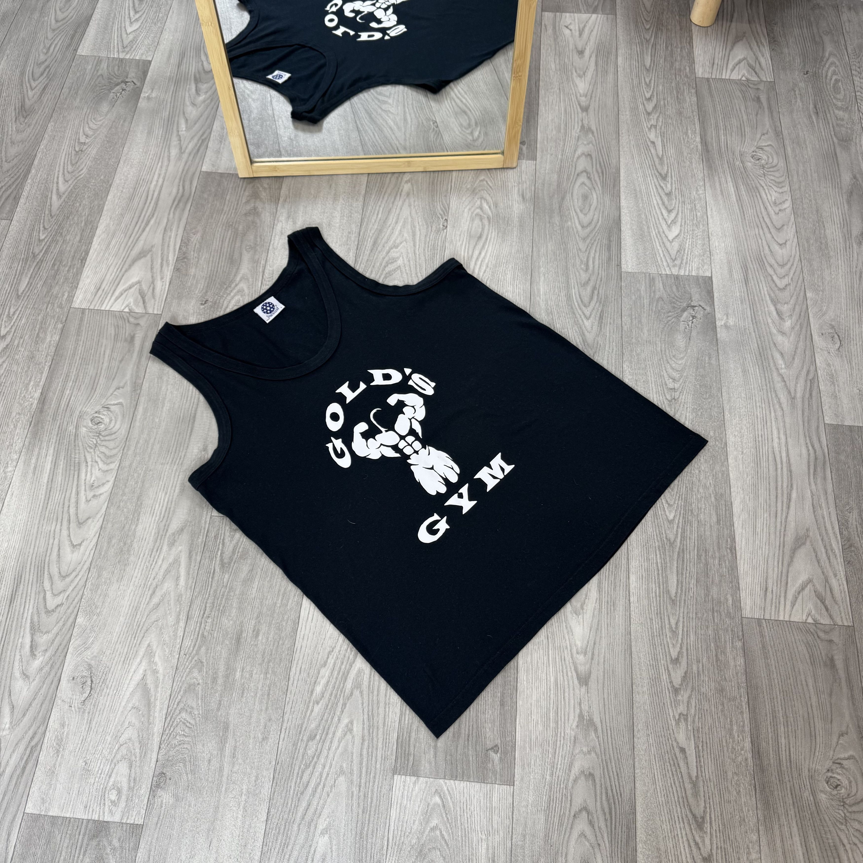 Vintage Vintage Gold's Gym 90s Graphic Black Tank Top M Size US M / EU 48-50 / 2 - 4 Thumbnail