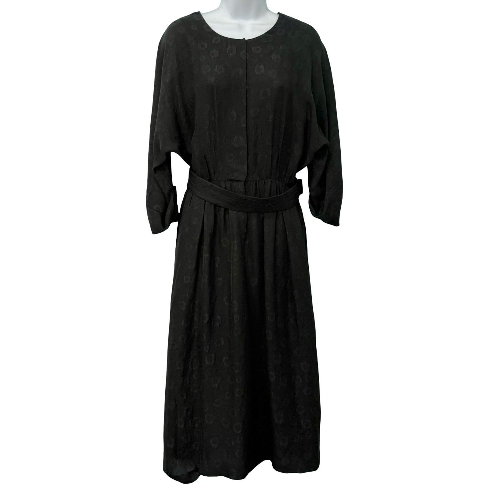 alexa pearl black dress Chemise Dress, Black Large main image 1