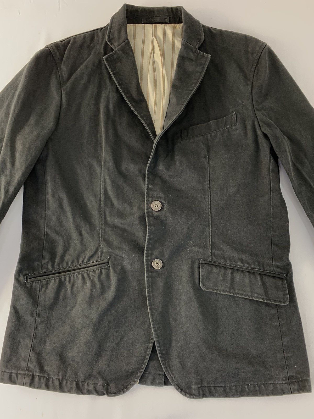 Japanese Brand Vintage Kansai Yamamoto Black Khakis Coat Jacket Size US L / EU 52-54 / 3 - 2 Thumbnail