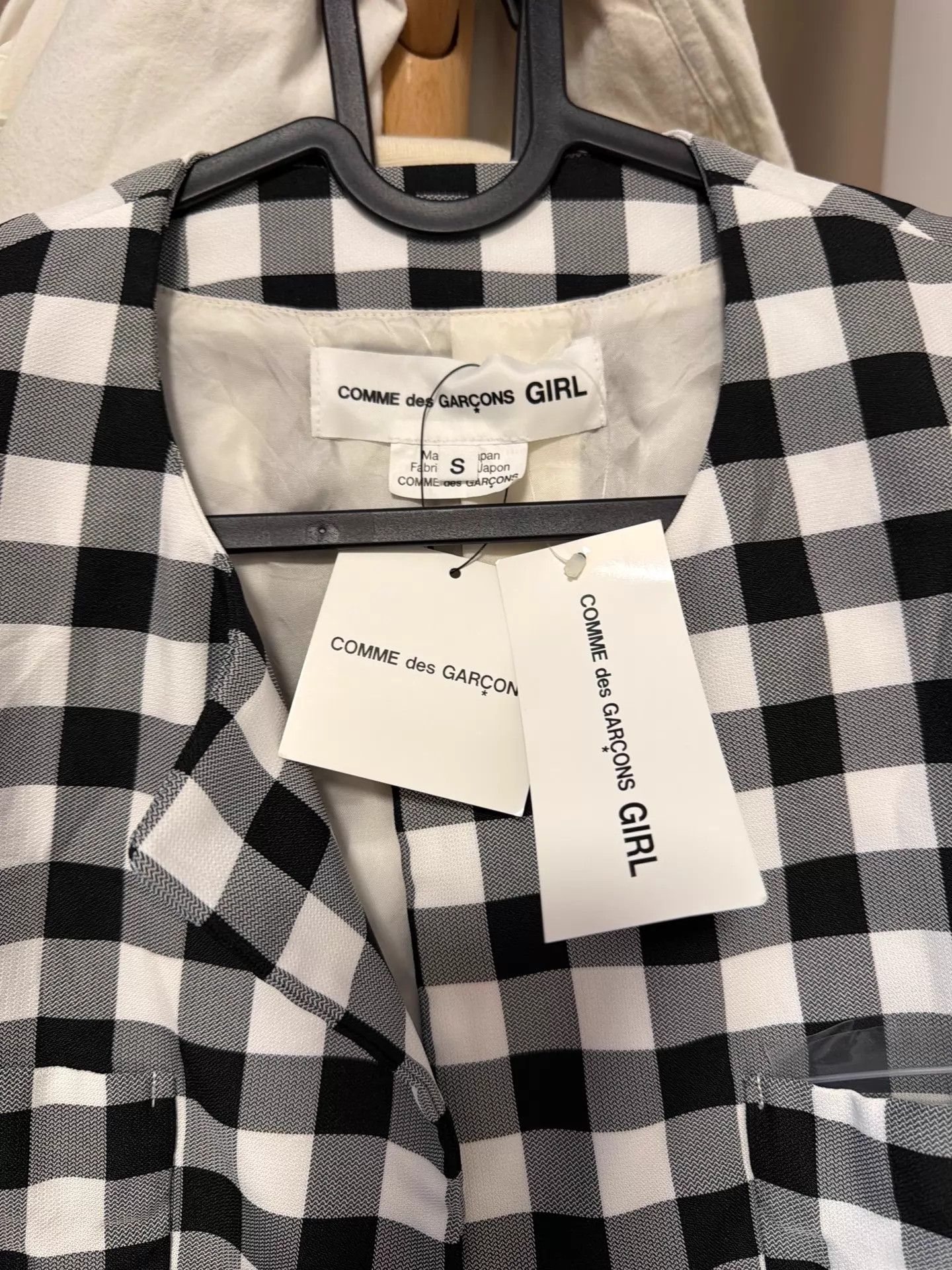 Comme des Garcons Girl COMME des GARÇONS GIRL B&W Check Short Jacket S Size S / US 4 / IT 40 - 2 Thumbnail